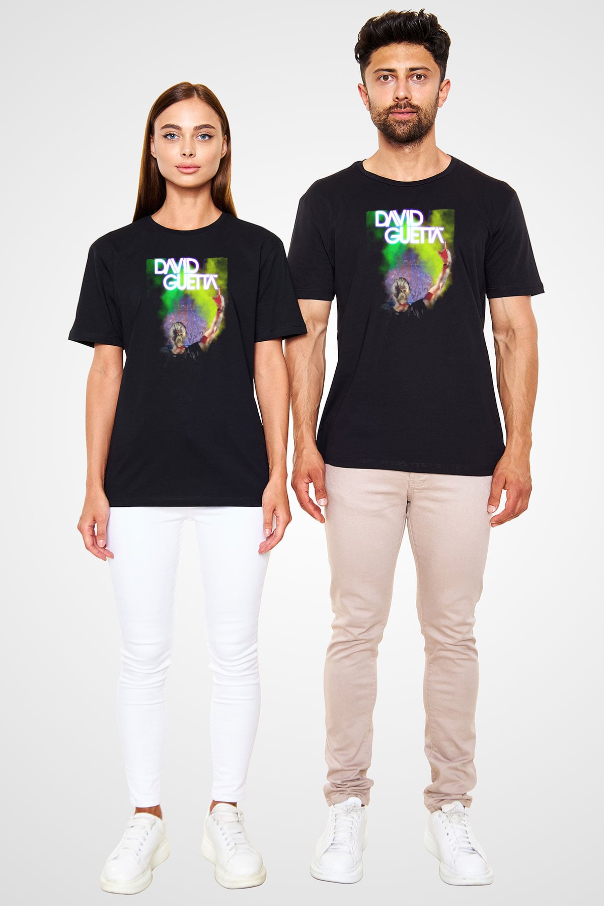 David Guetta Siyah Unisex Tişört T-Shirt - TişörtFabrikası