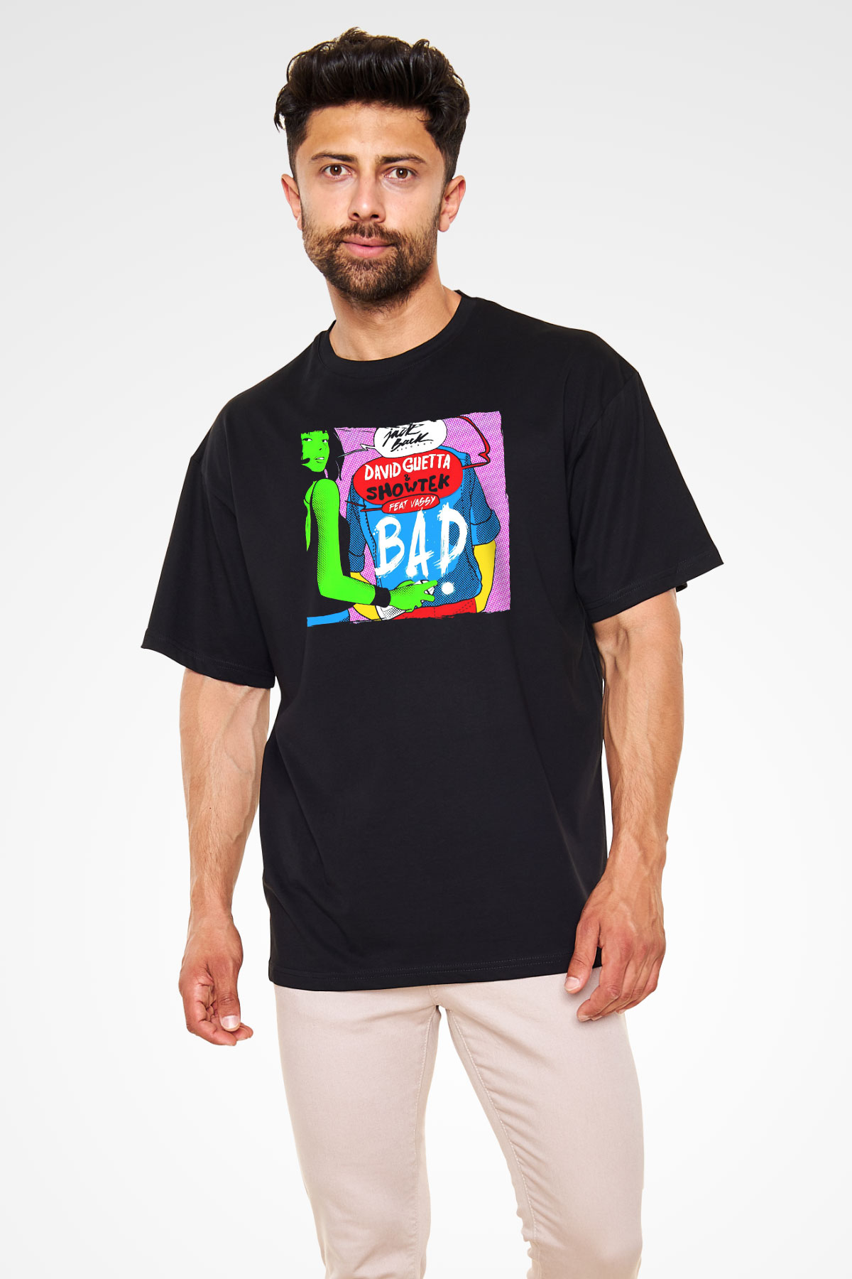David Guetta Siyah Unisex Tişört T-Shirt - TişörtFabrikası