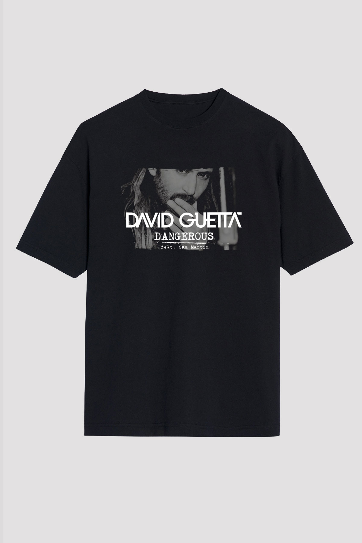David Guetta Siyah Unisex Tişört T-Shirt - TişörtFabrikası