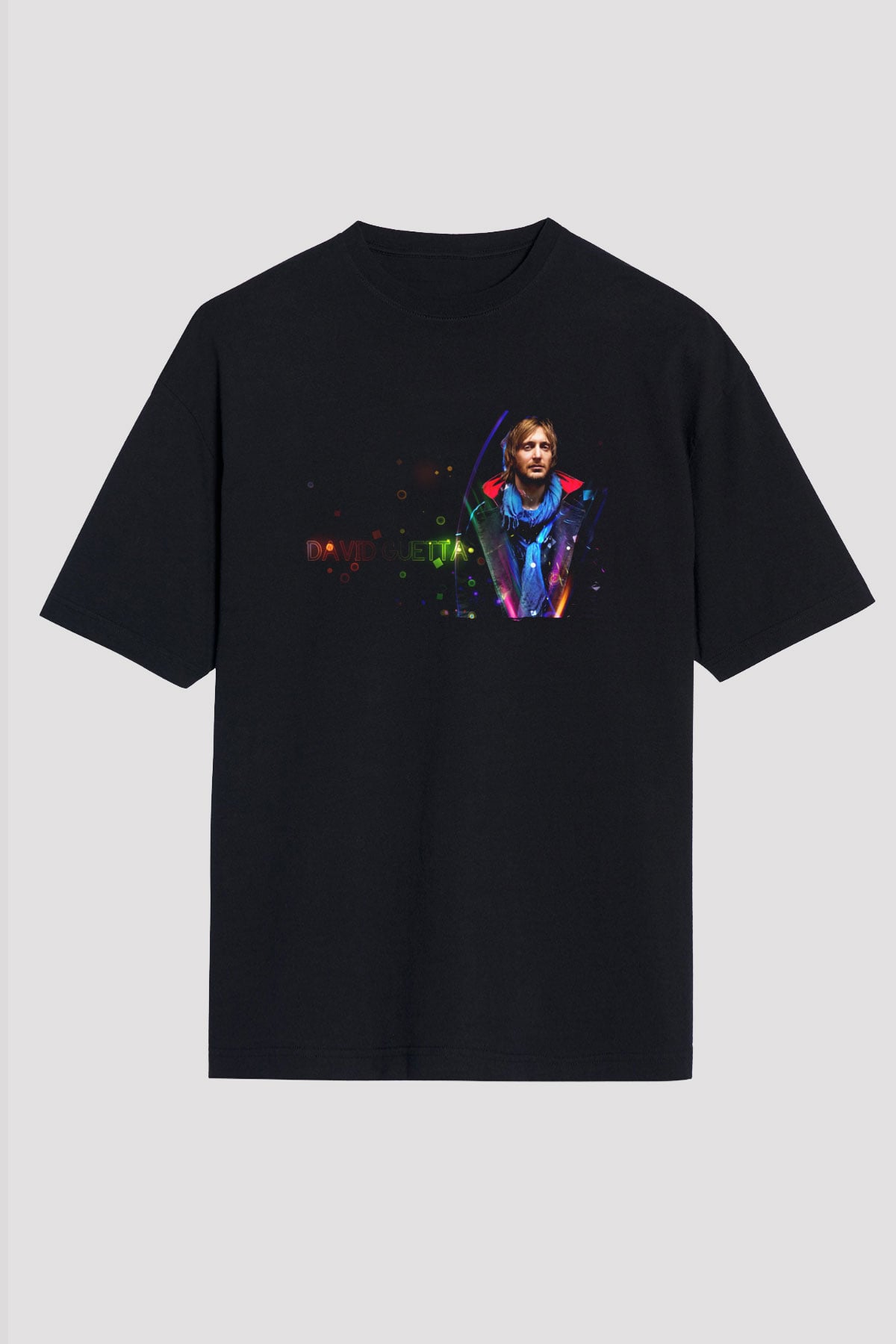 David Guetta Siyah Unisex Tişört T-Shirt - TişörtFabrikası