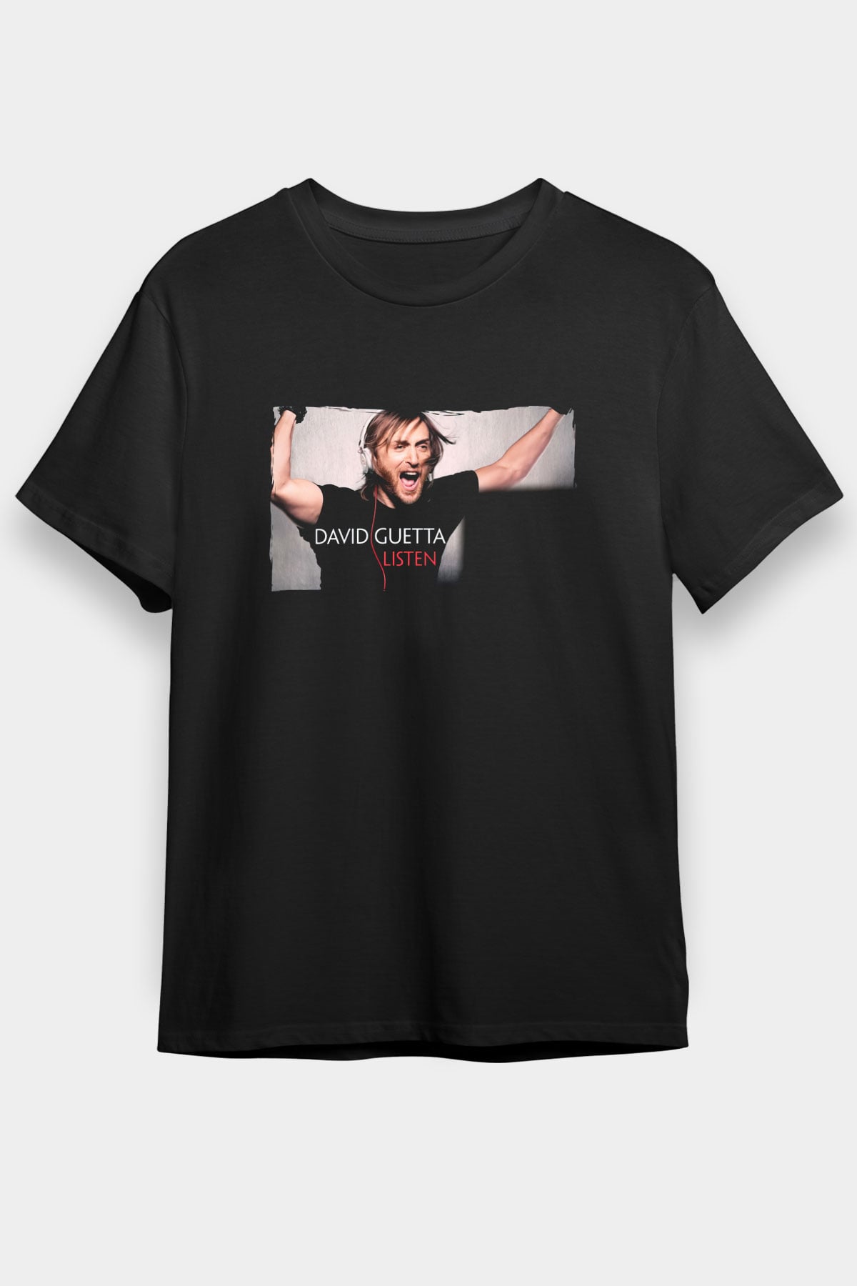 David Guetta Siyah Unisex Tişört T-Shirt - TişörtFabrikası