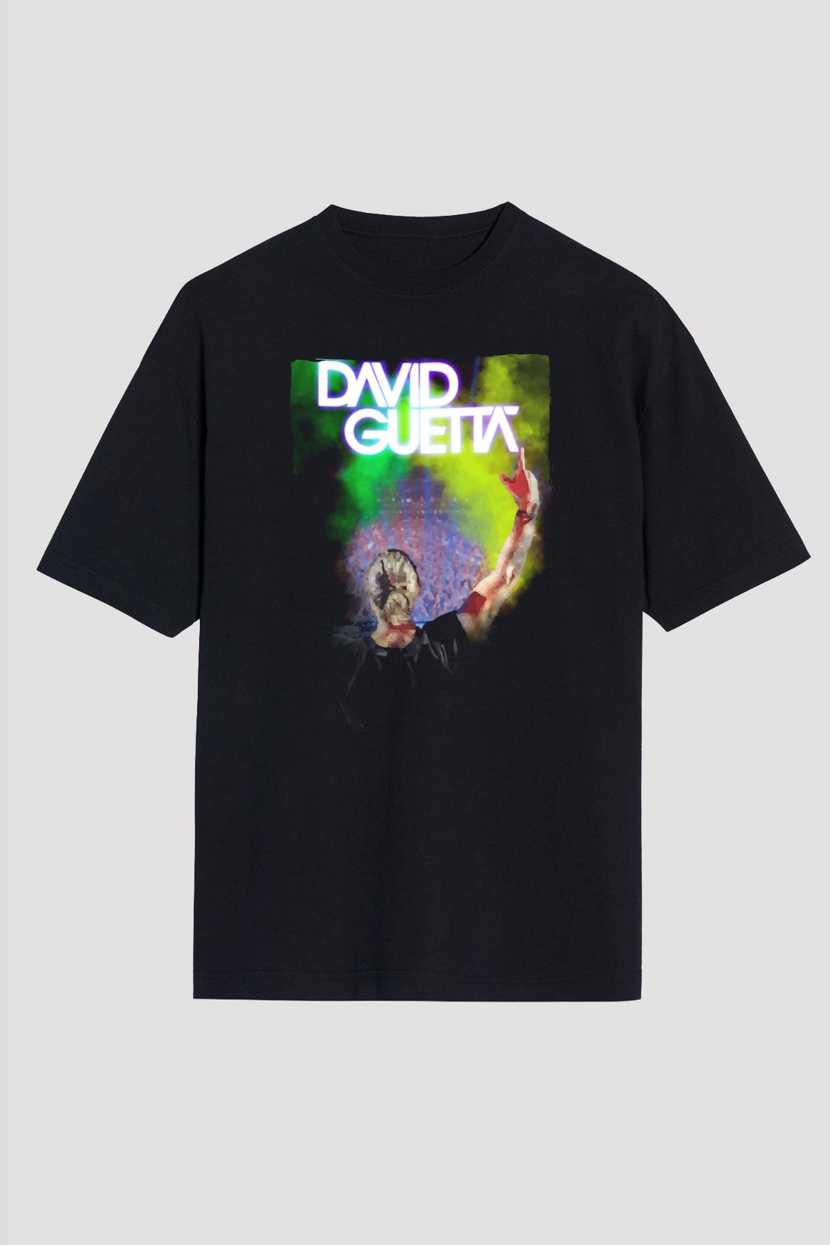 David Guetta Siyah Unisex Tişört T-Shirt - TişörtFabrikası