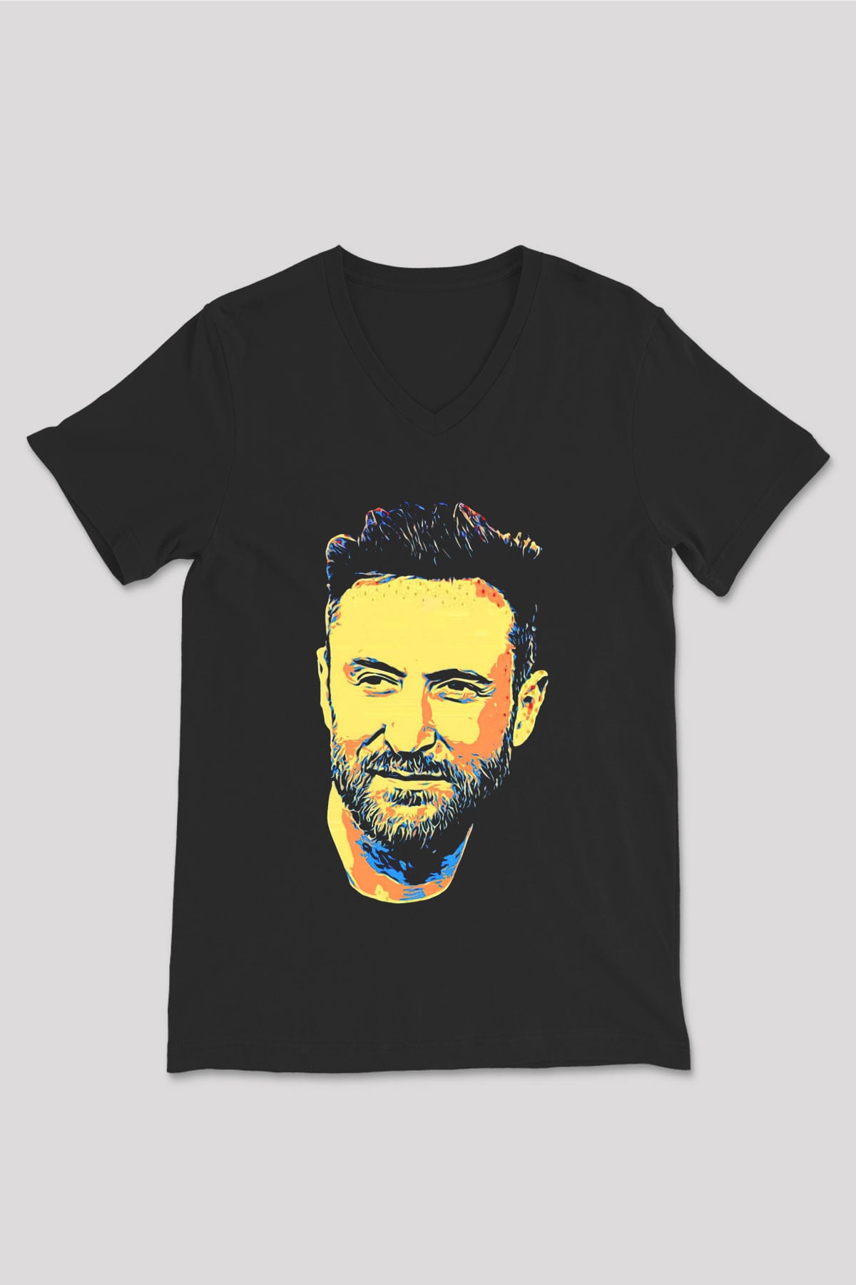 David Guetta Siyah Unisex V Yaka Tişört
