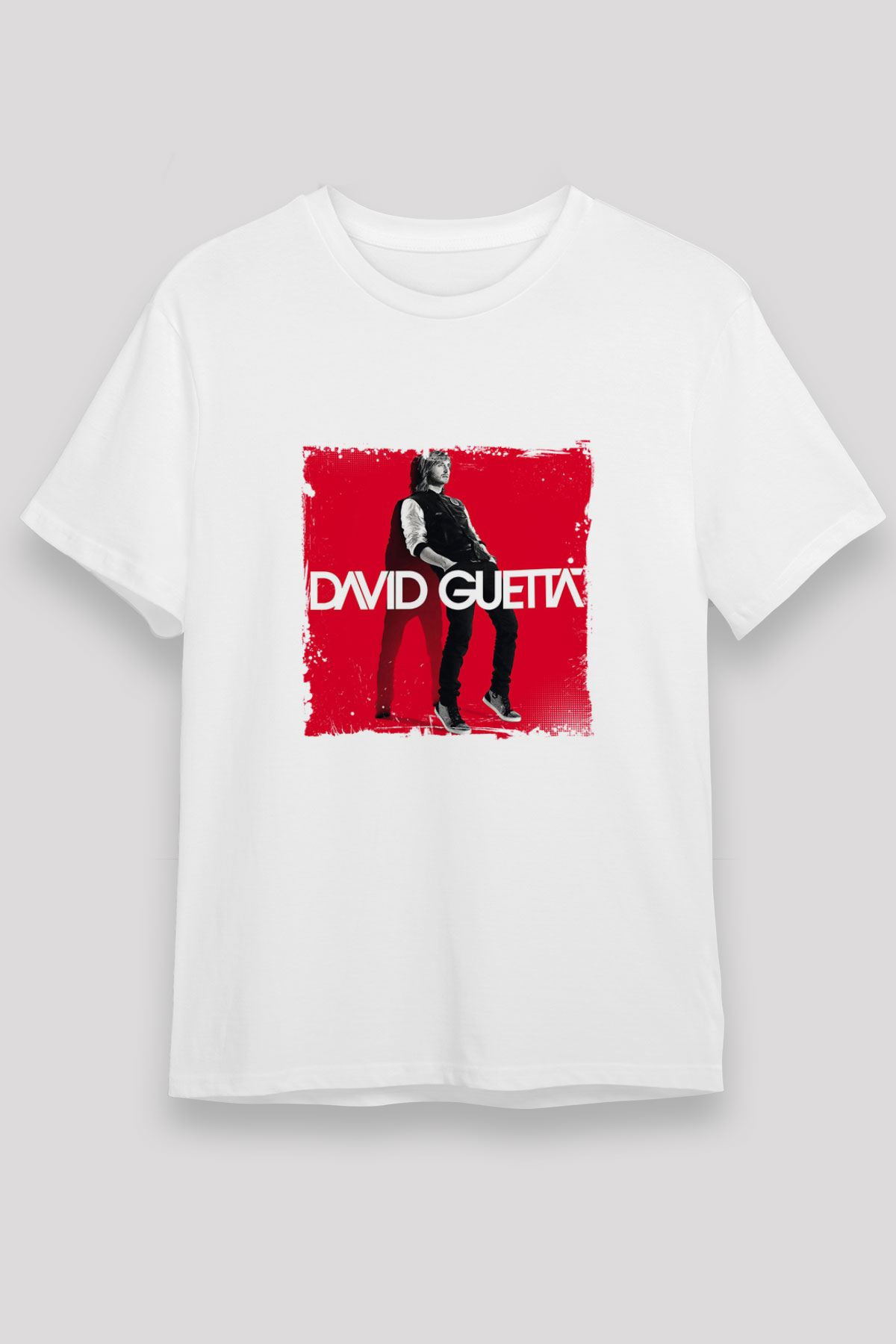 David GuettaBaskılı Beyaz Tişört