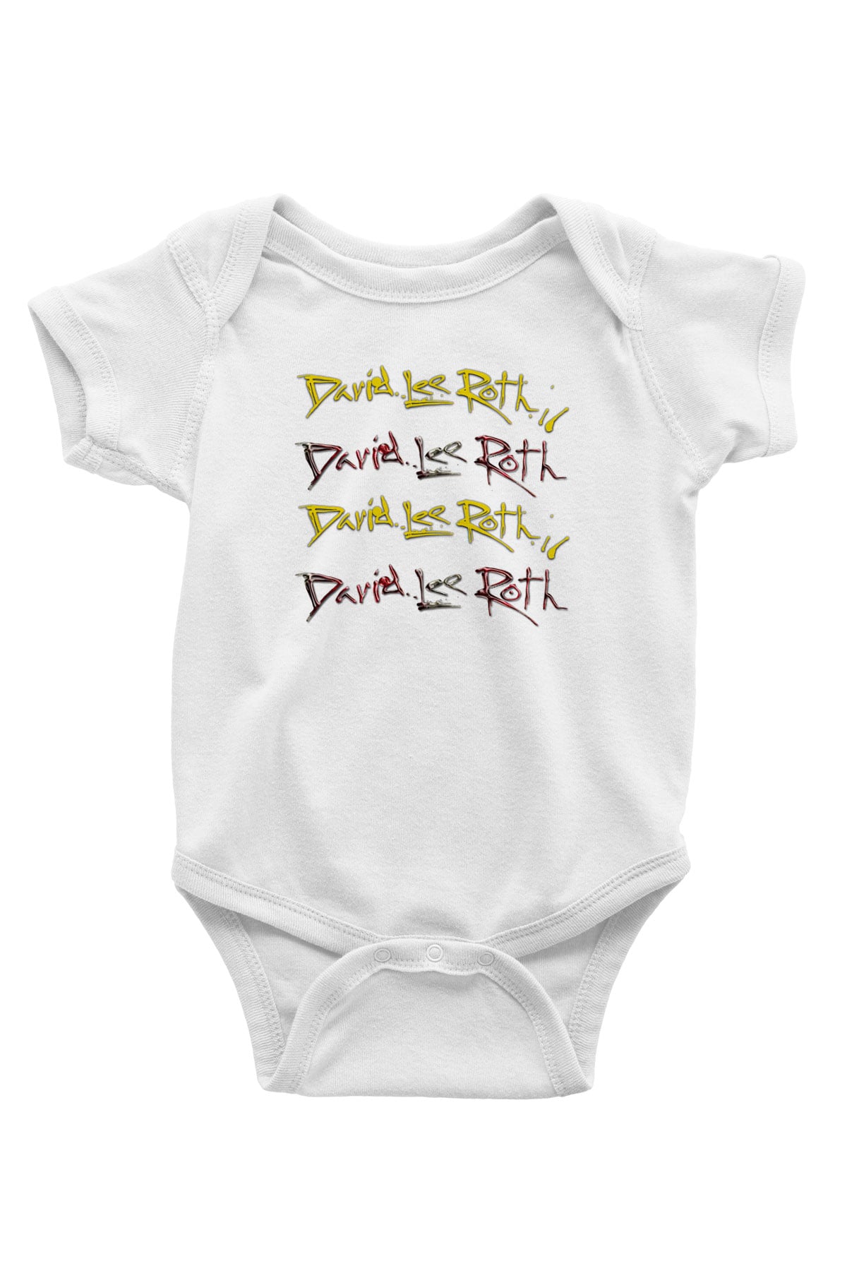 David Lee Roth Band Baskılı Beyaz Unisex Bebek Body - Zıbın