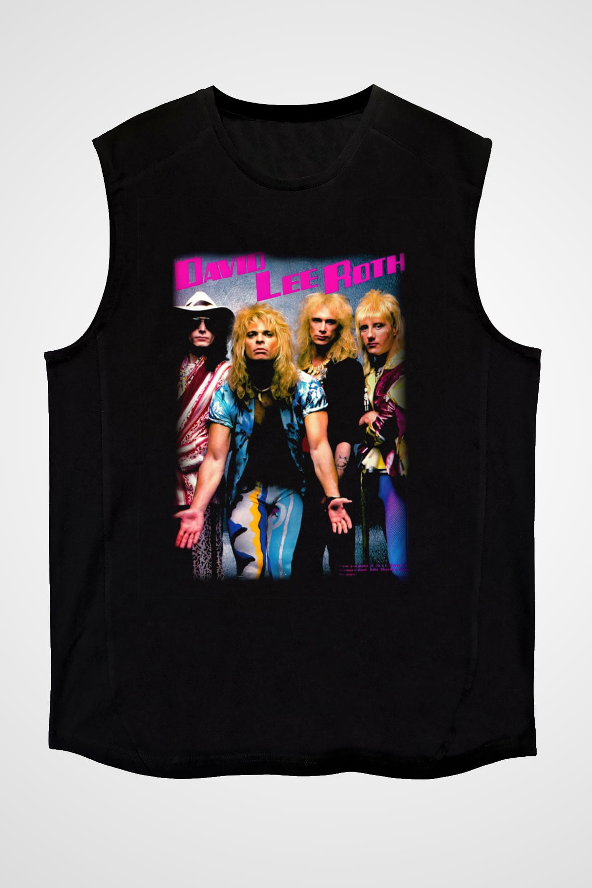 David Lee Roth Band Siyah Unisex Kolsuz Tişört