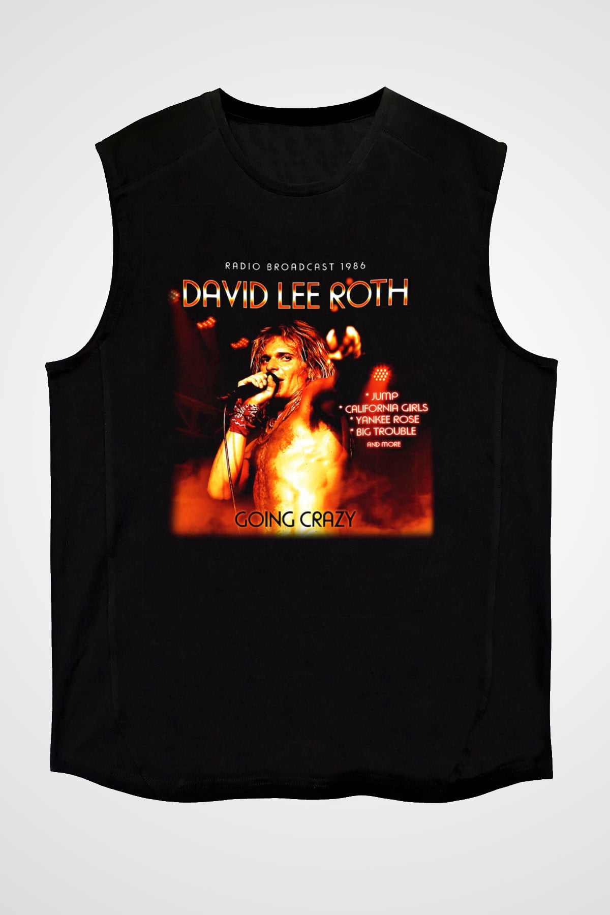 David Lee Roth Band Siyah Unisex Kolsuz Tişört