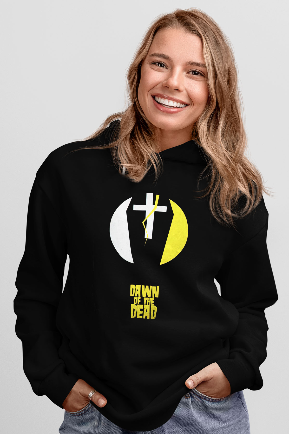 Dawn of the Dead Siyah Unisex Kapüşonlu Sweatshirt