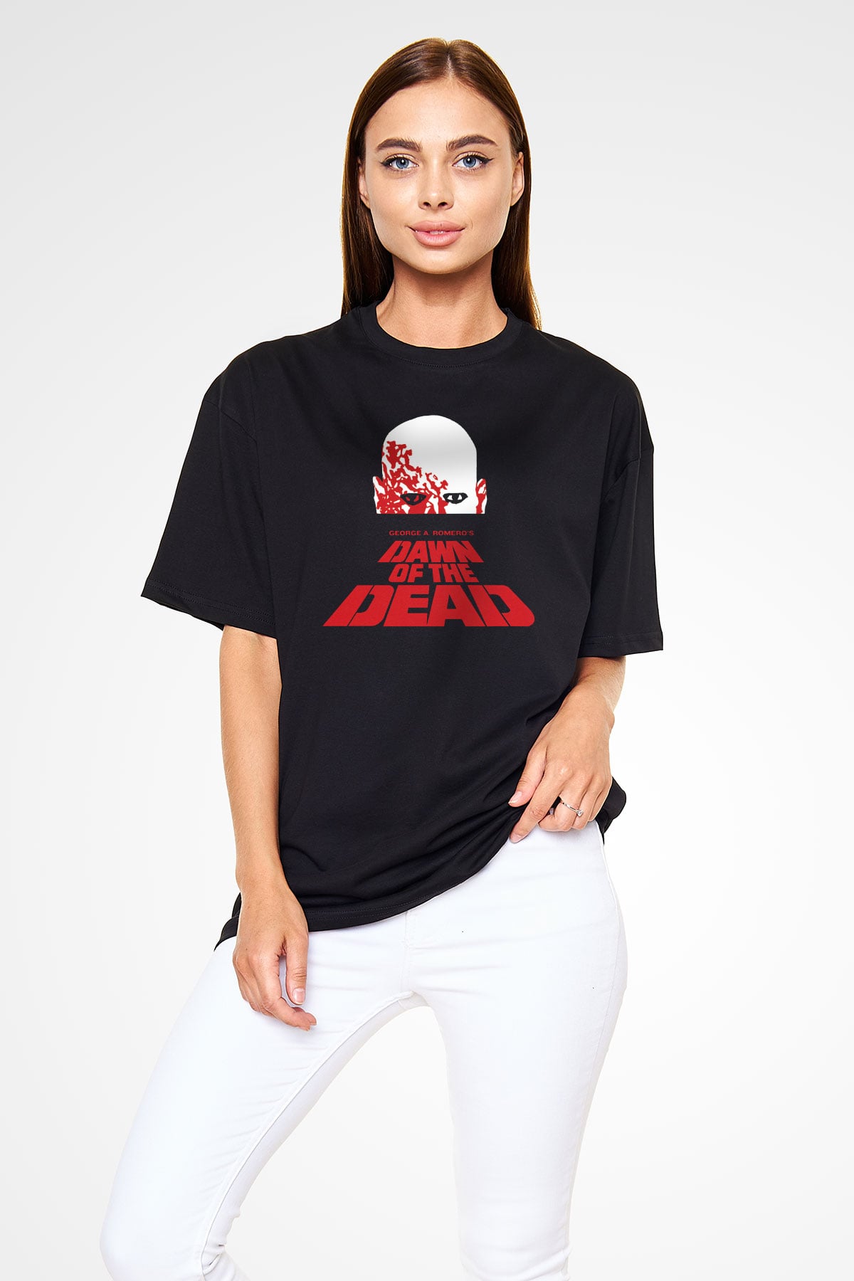 Dawn of the Dead Siyah Unisex Oversize Tişört