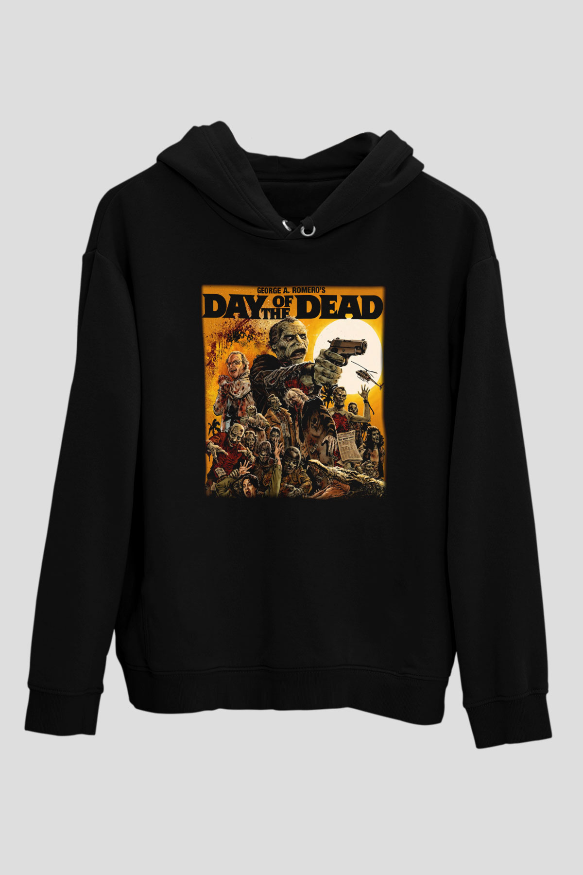 Day of the Dead Siyah Unisex Kapüşonlu Sweatshirt