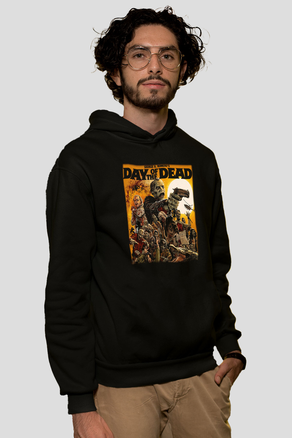 Day of the Dead Siyah Unisex Kapüşonlu Sweatshirt