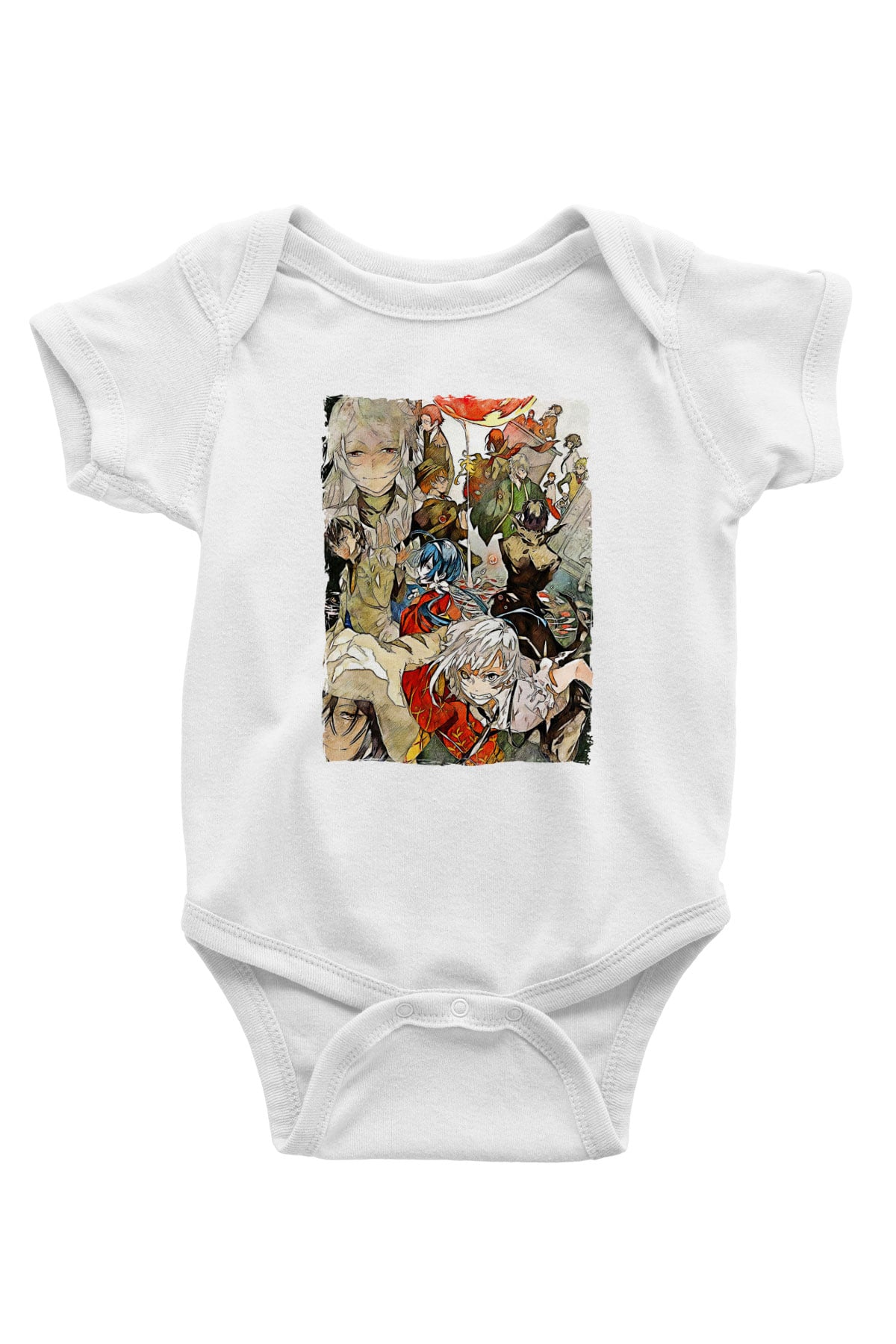 Dazai Baskılı Beyaz Unisex Bebek Body - Zıbın