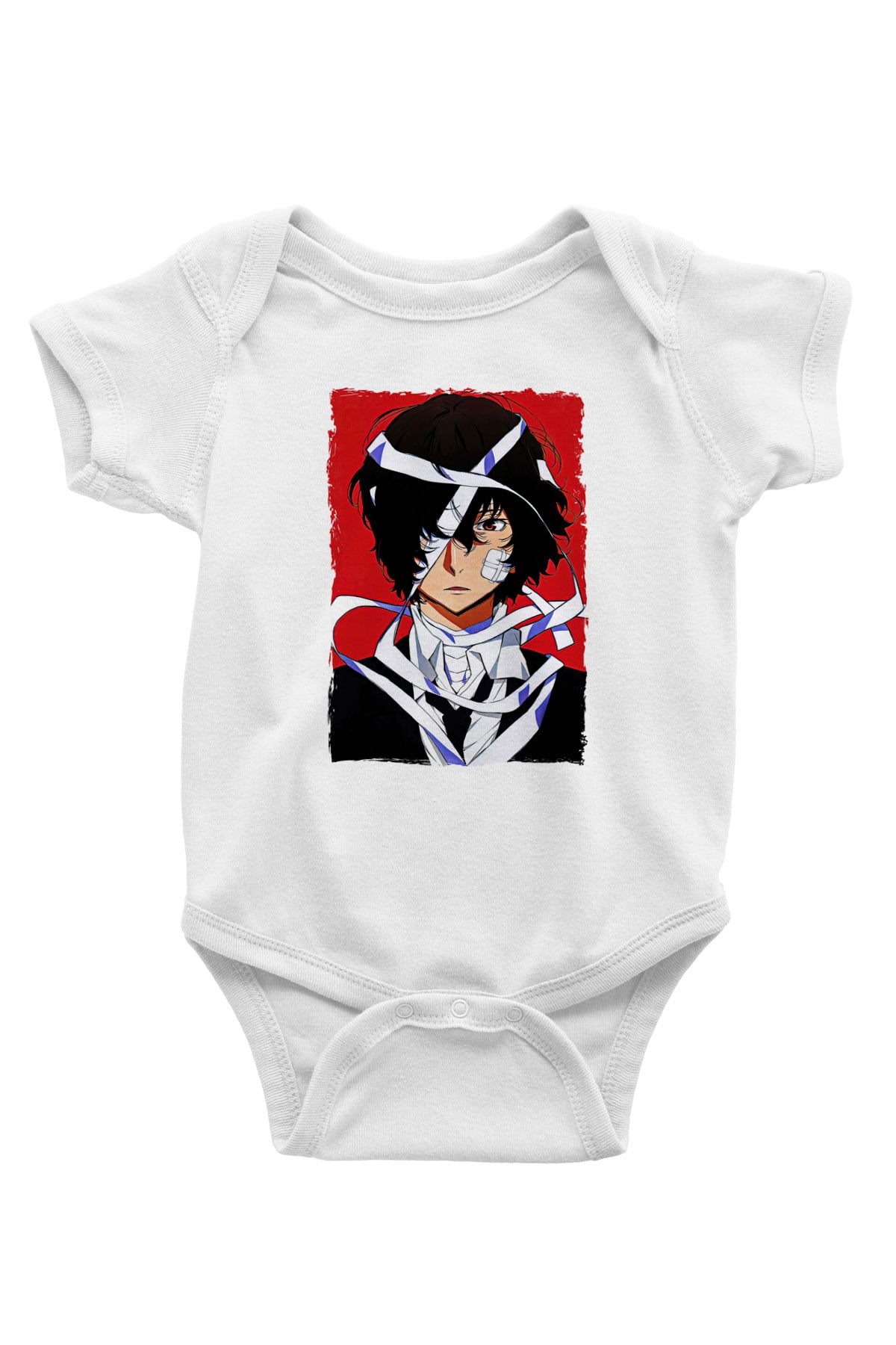 Dazai Baskılı Beyaz Unisex Bebek Body - Zıbın