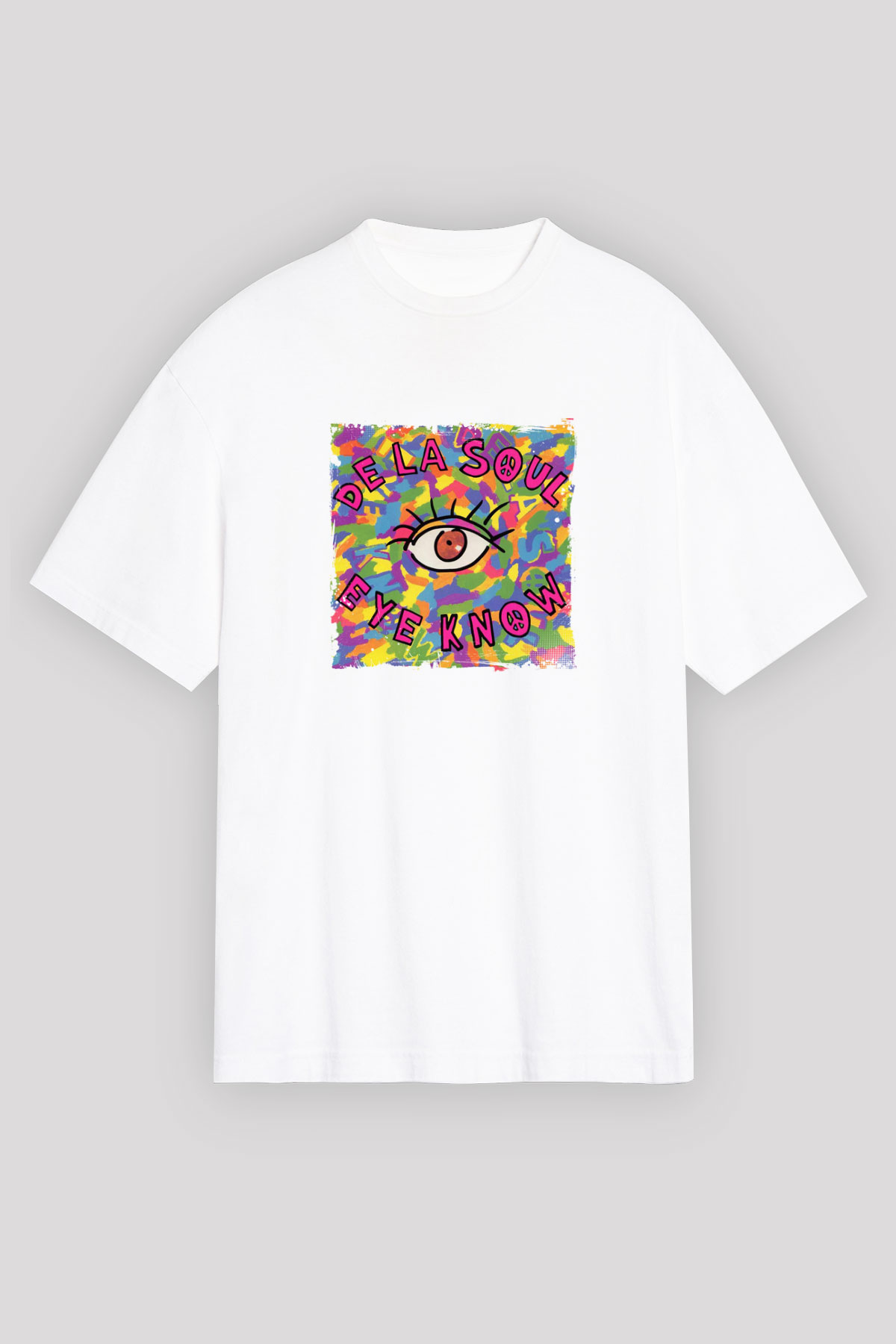 De La Soul Baskılı Unisex Beyaz Tişört