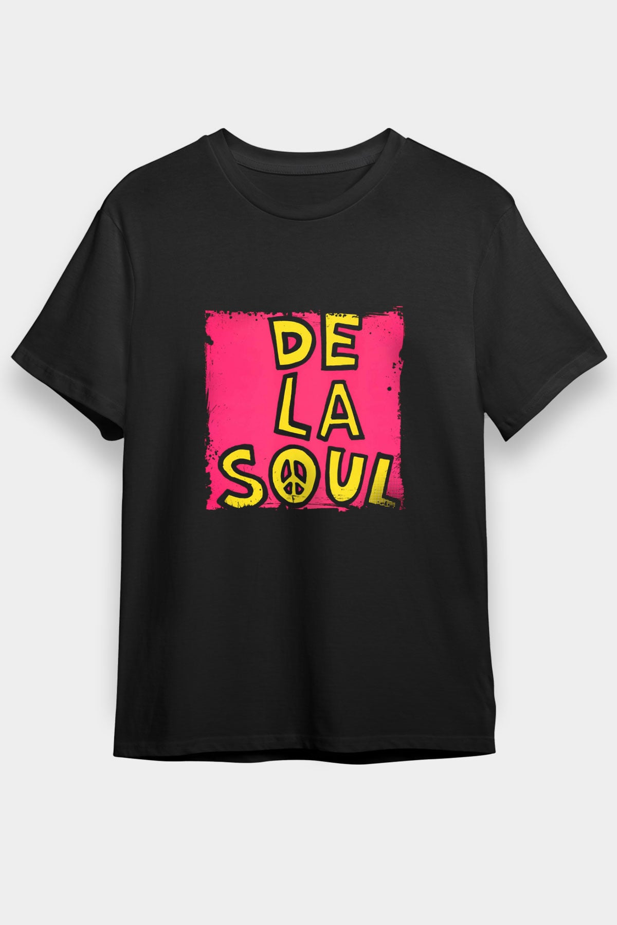 De La Soul Baskılı Unisex Siyah Tişört