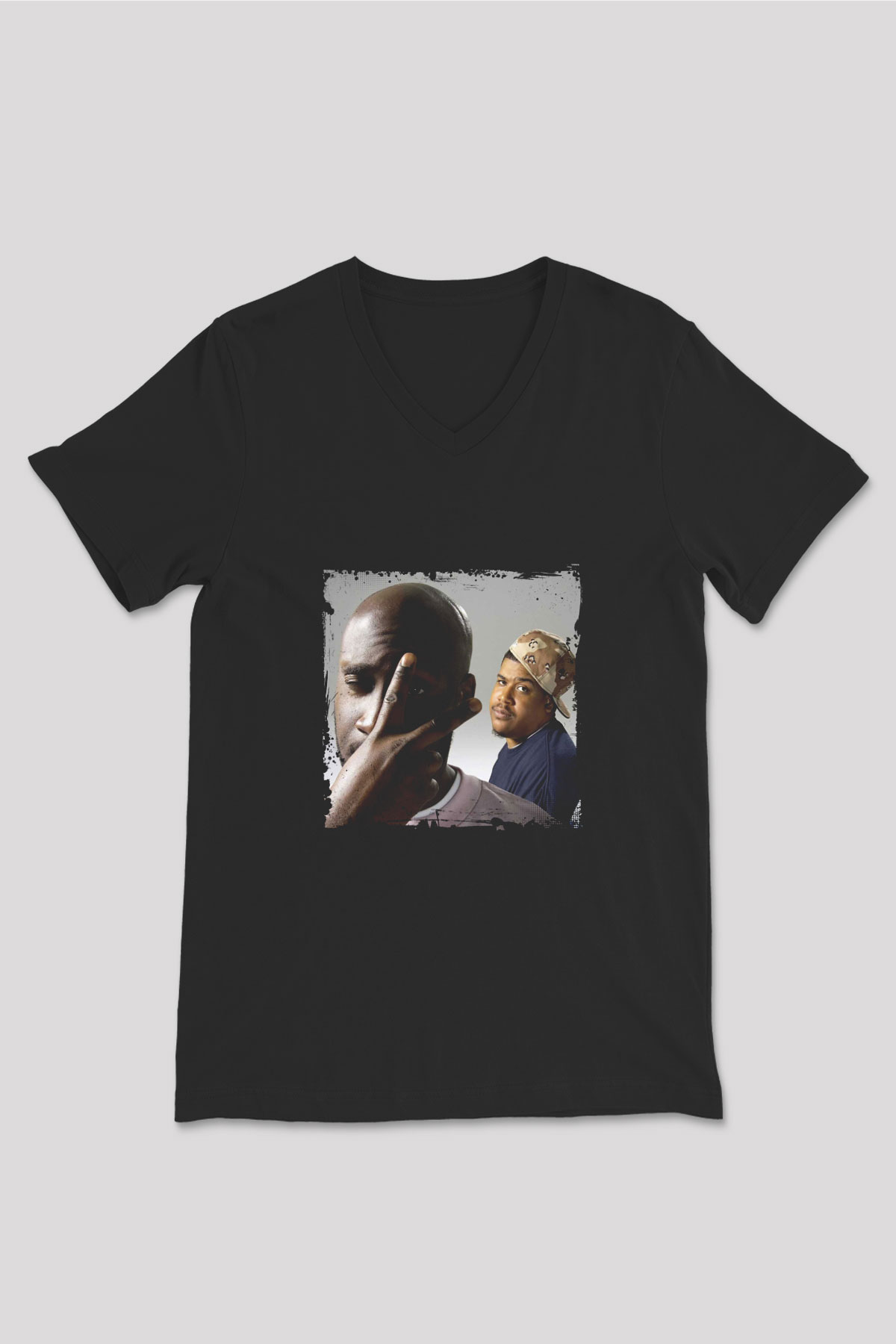 De La Soul Baskılı Unisex Siyah V Yaka Tişört