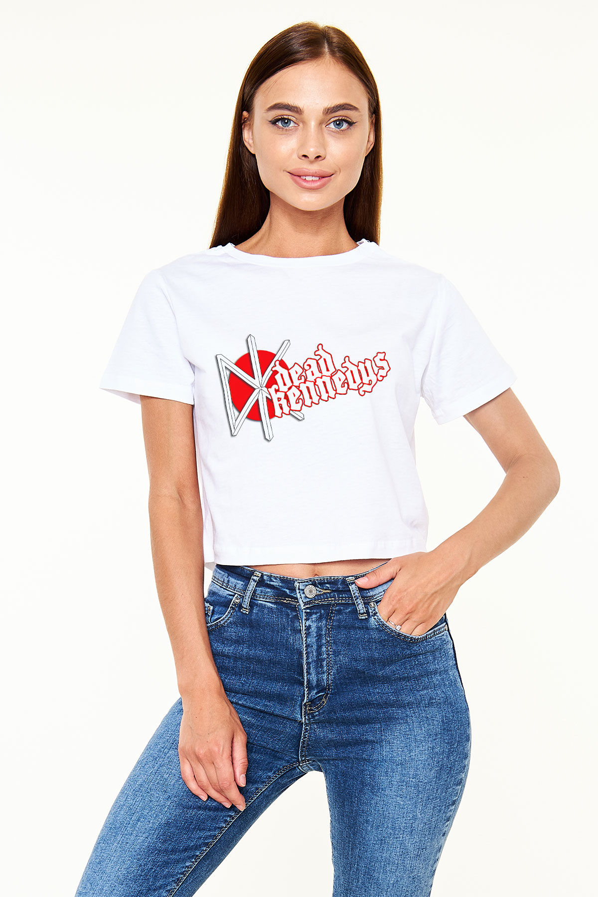 Dead Kennedys Beyaz Croptop Tişört