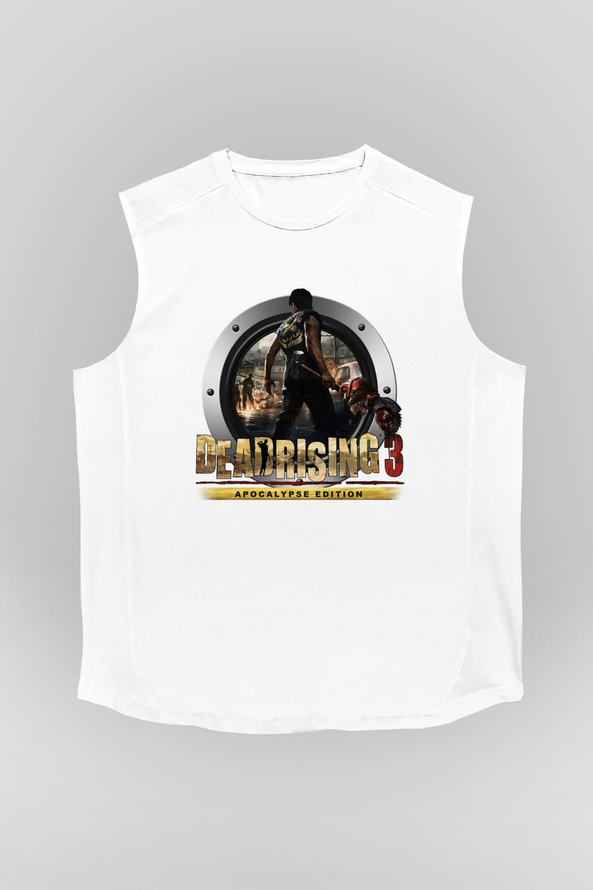 Dead Rising Beyaz Unisex Kolsuz Tişört