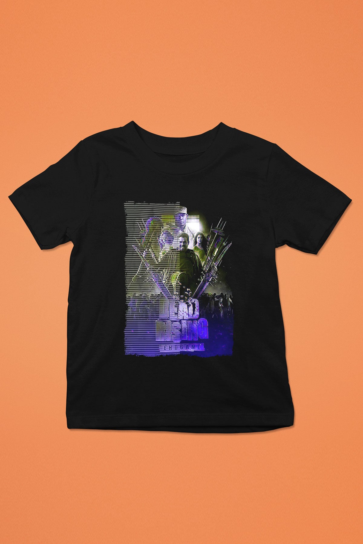 Dead Rising Siyah Unisex Çocuk Tişört