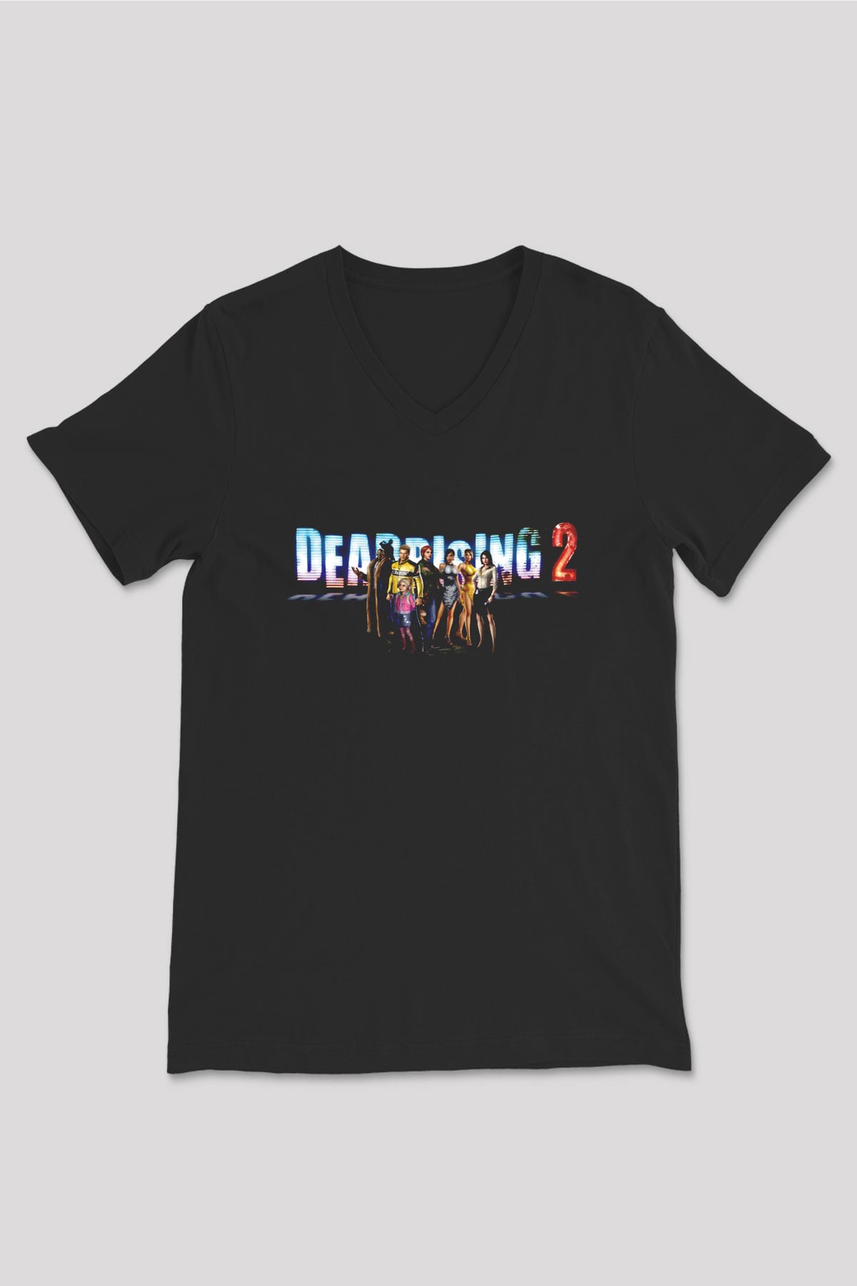 Dead Rising Siyah Unisex V Yaka Tişört