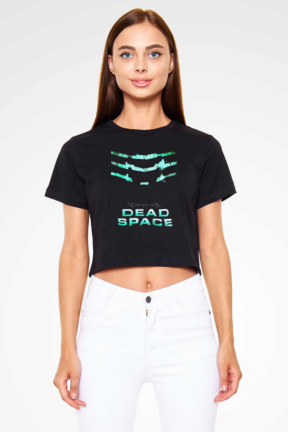 Dead Space Siyah  Crop Top Tişört