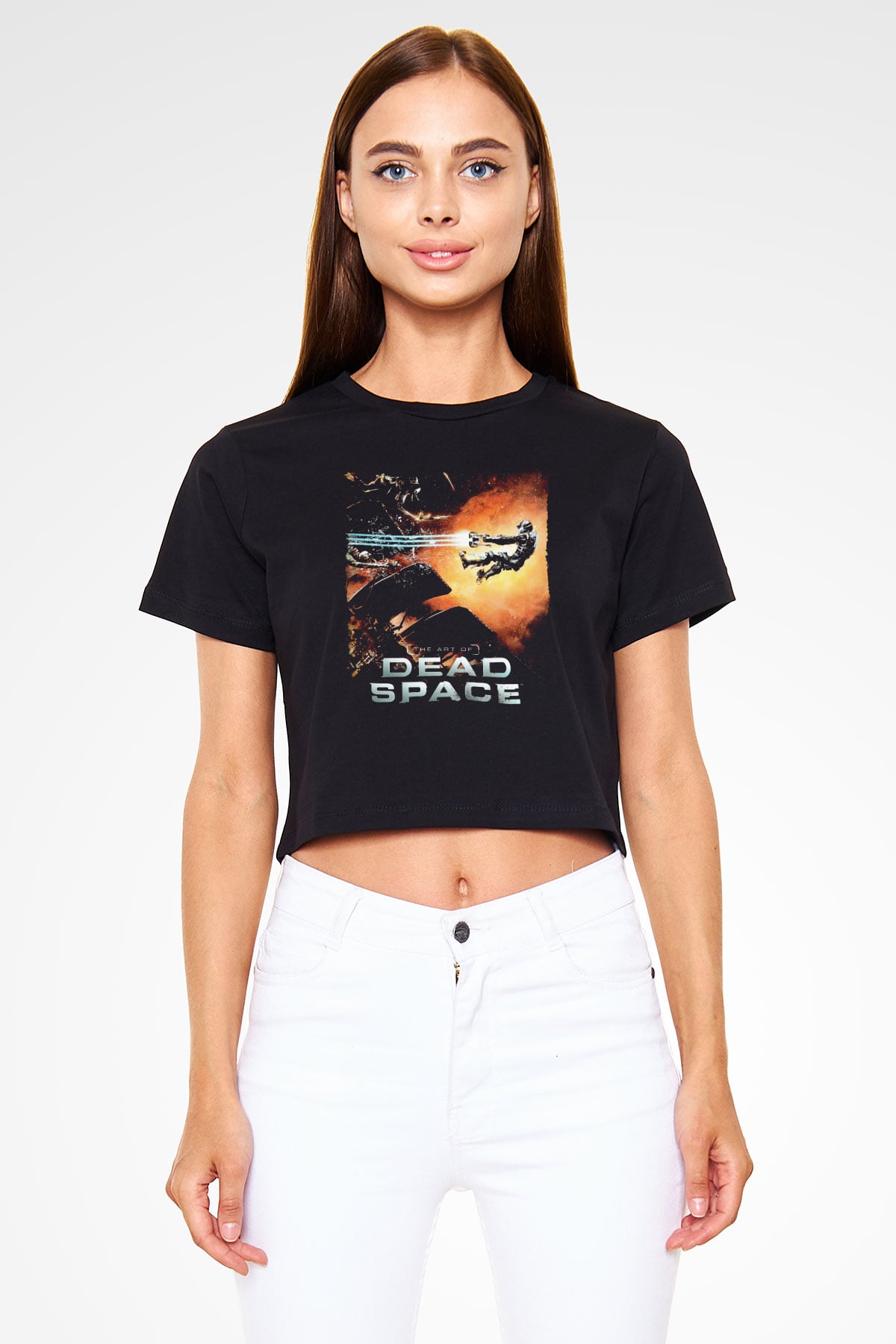 Dead Space Siyah  Crop Top Tişört