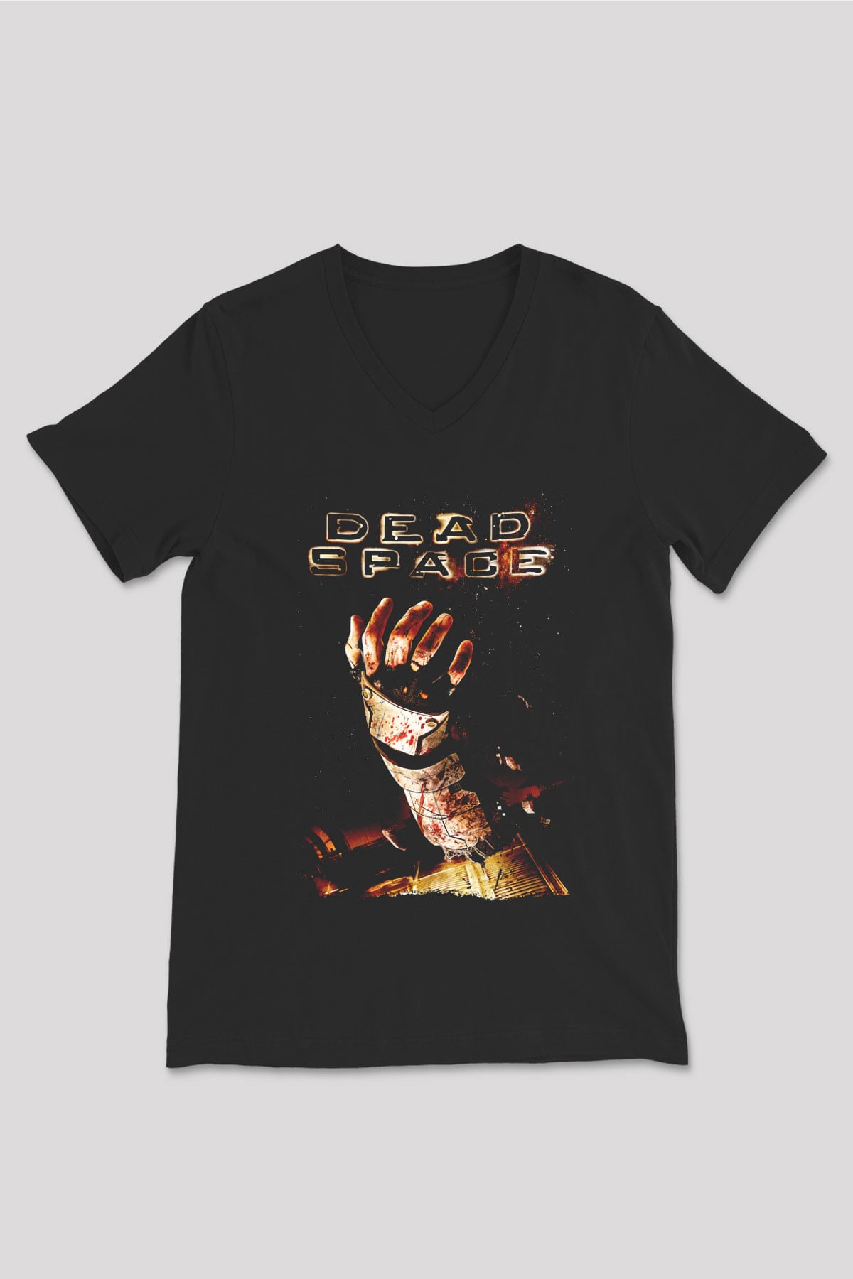 Dead Space Siyah Unisex V Yaka Tişört