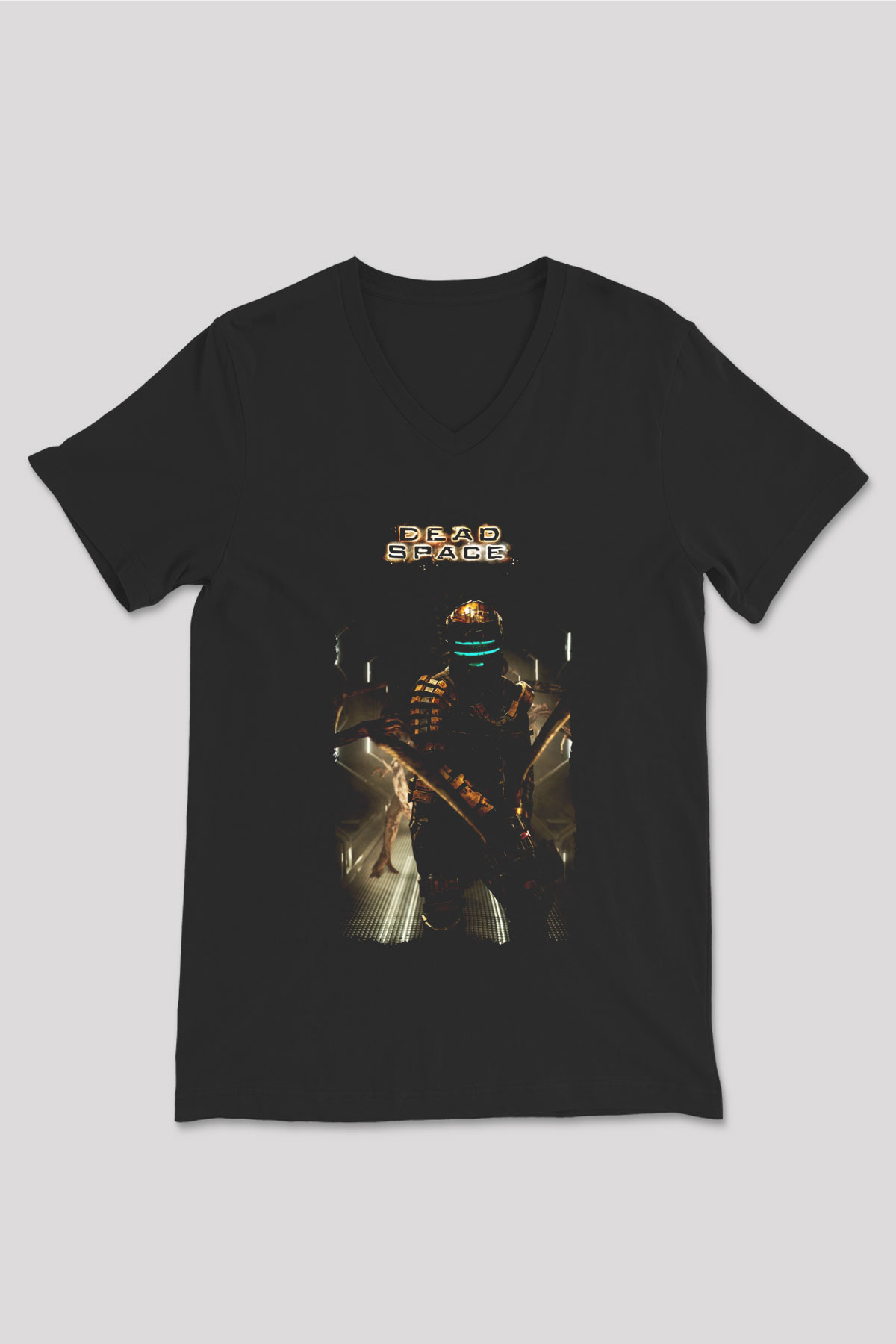 Dead Space Siyah Unisex V Yaka Tişört