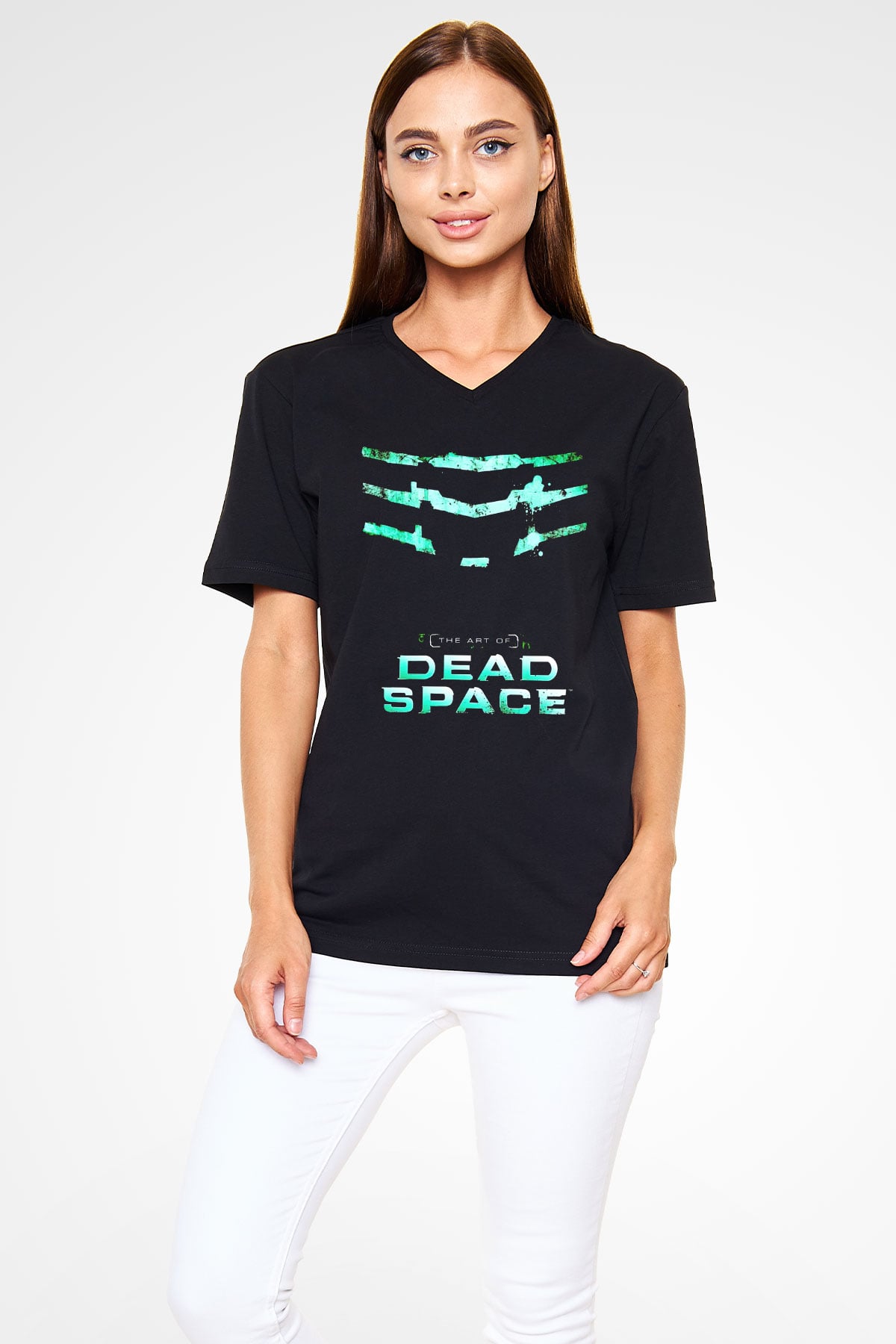 Dead Space Siyah Unisex V Yaka Tişört