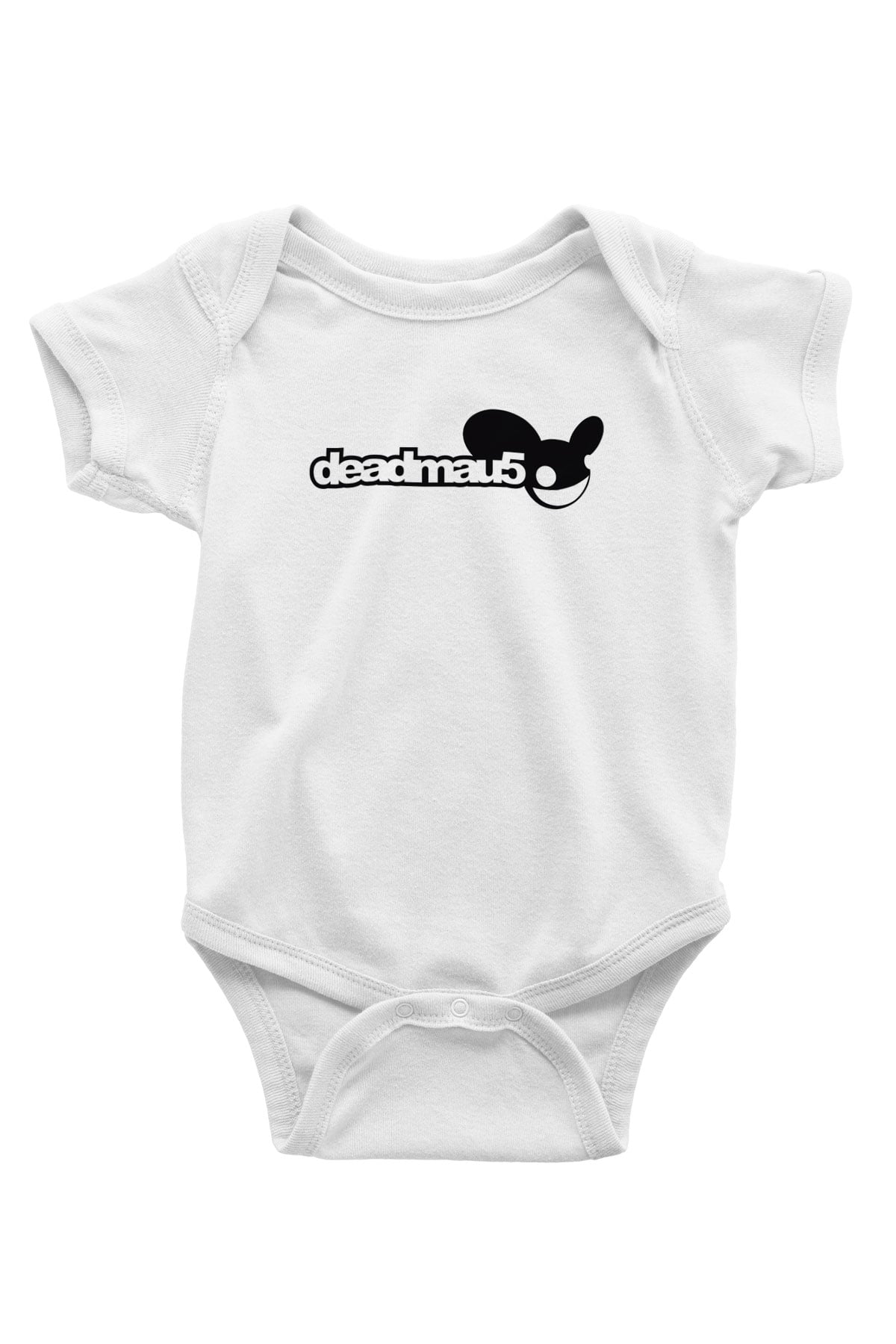 Deadmau5 Baskılı Beyaz Unisex Bebek Body - Zıbın