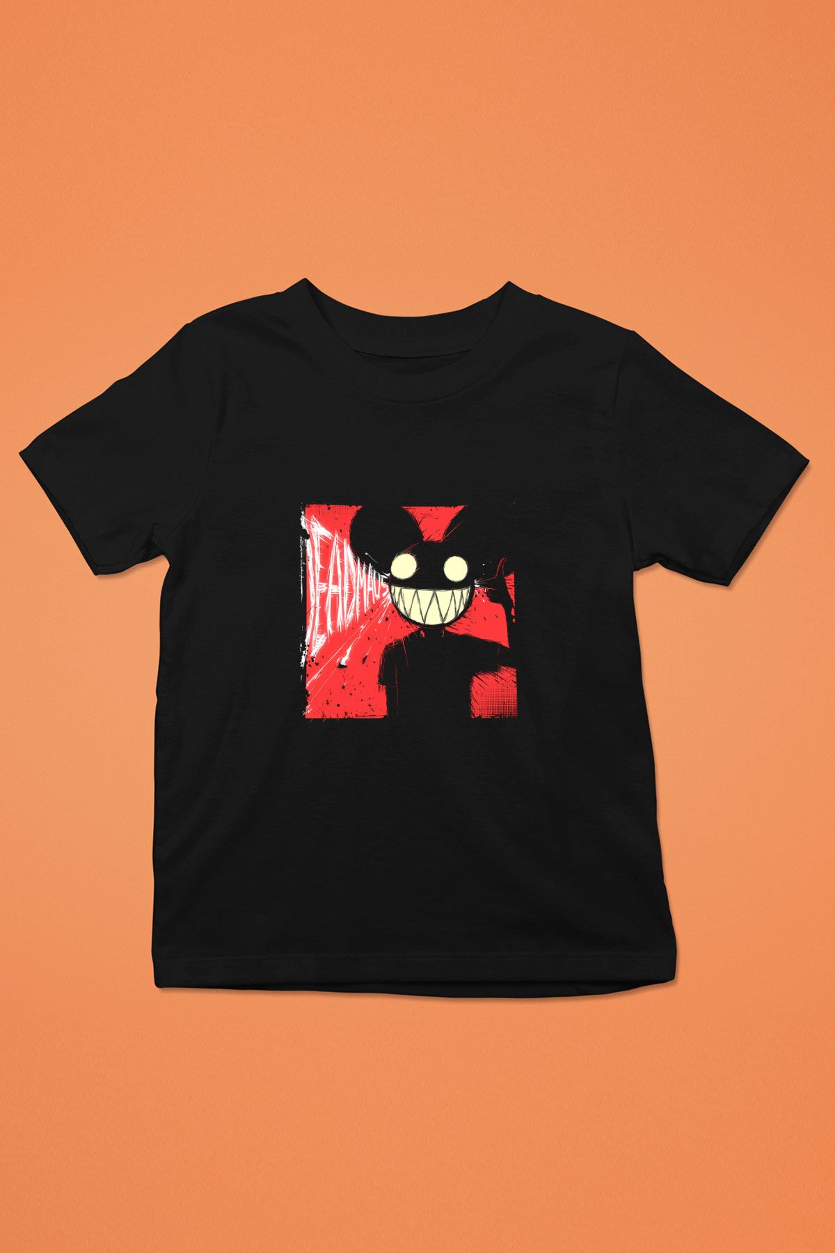 Deadmau5 Baskılı Unisex Siyah Çocuk Tişört