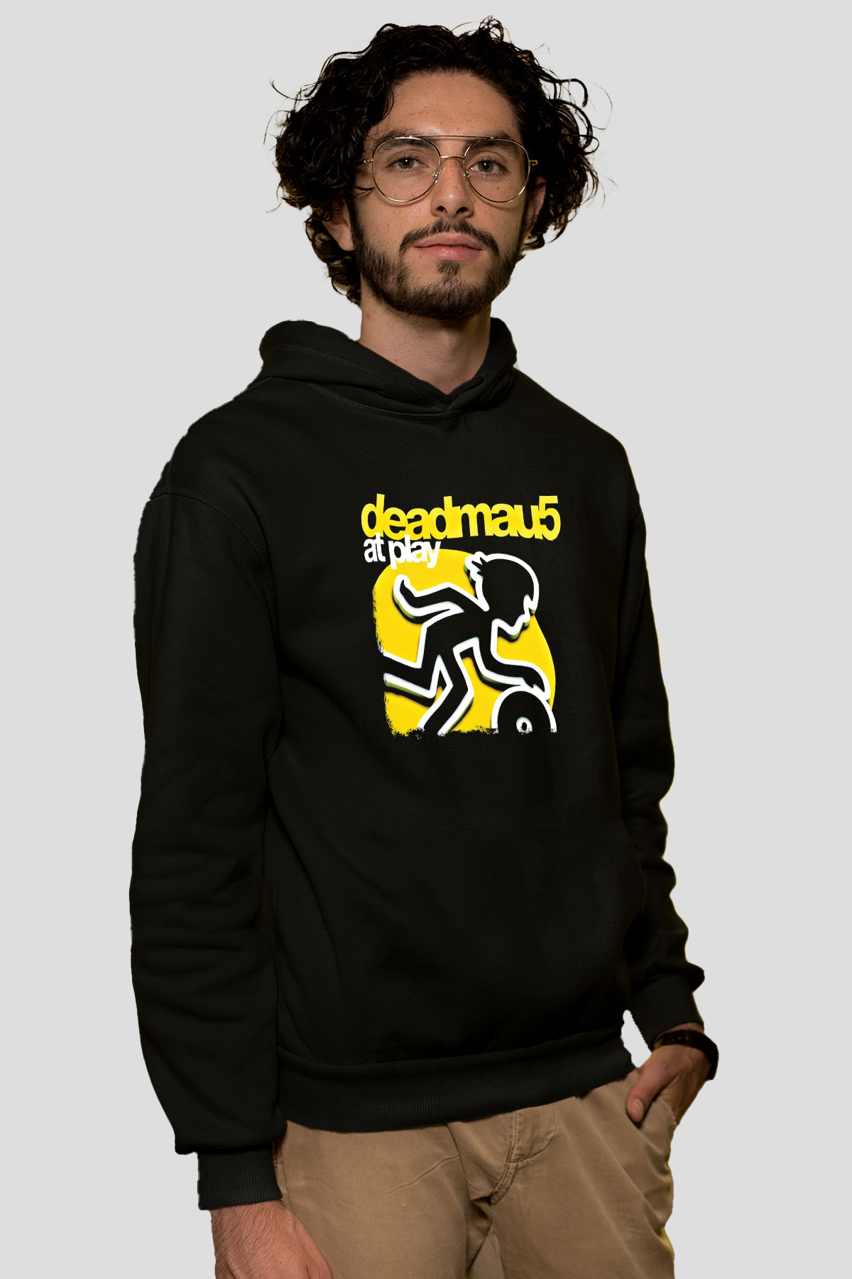 Deadmau5 Baskılı Unisex Siyah Hoodie