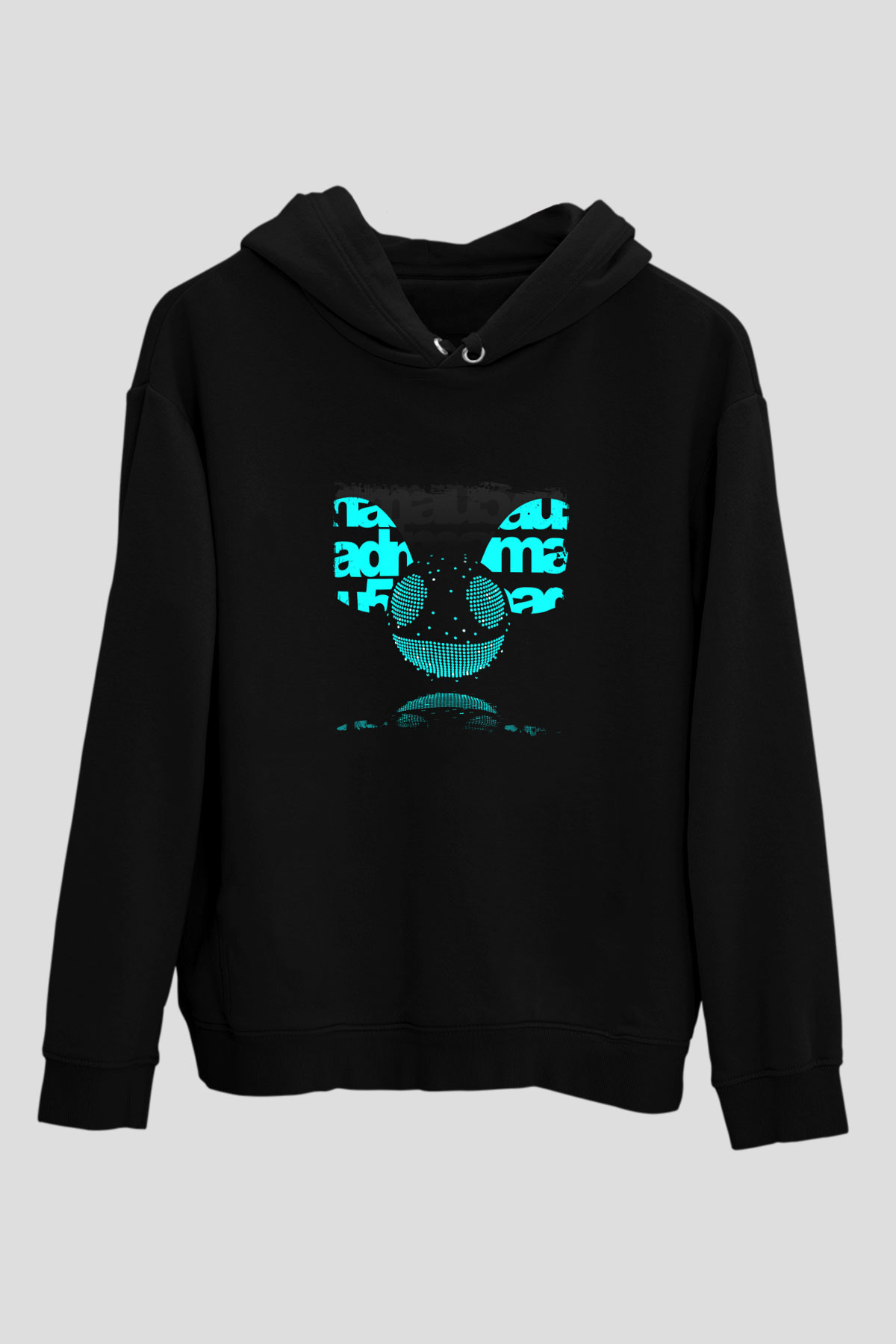 Deadmau5 Baskılı Unisex Siyah Hoodie