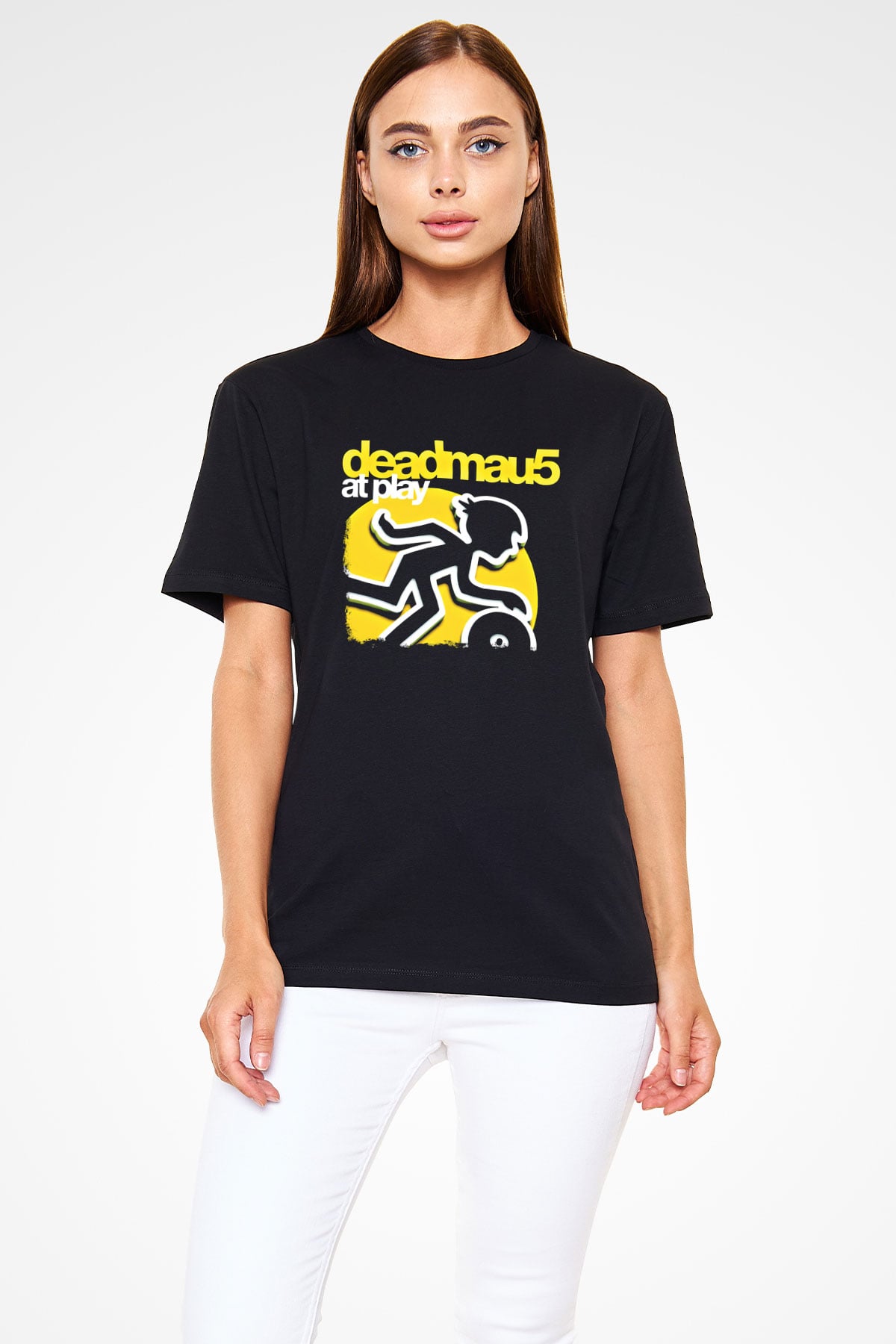 Deadmau5 Baskılı Unisex Siyah Tişört