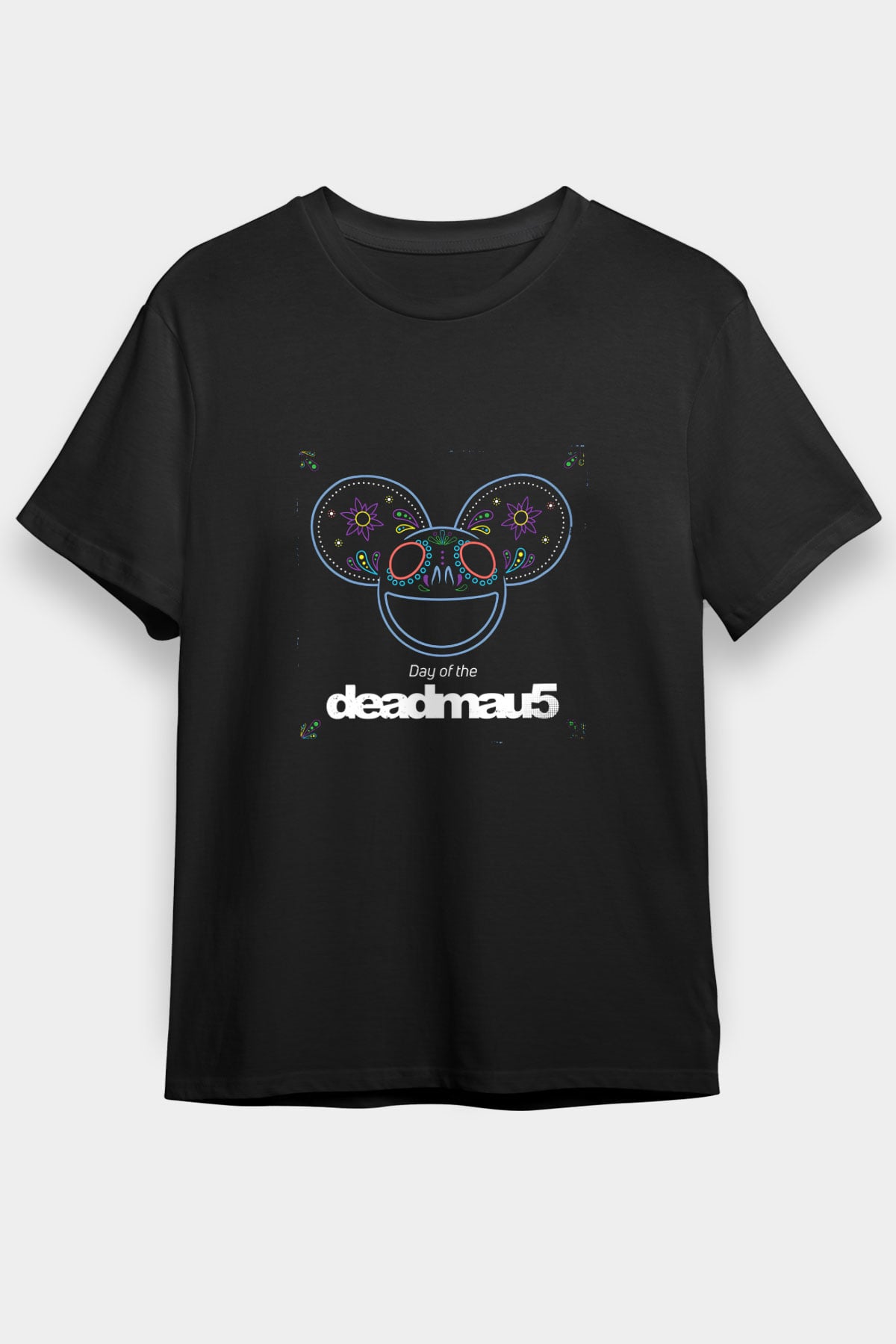 Deadmau5 Baskılı Unisex Siyah Tişört