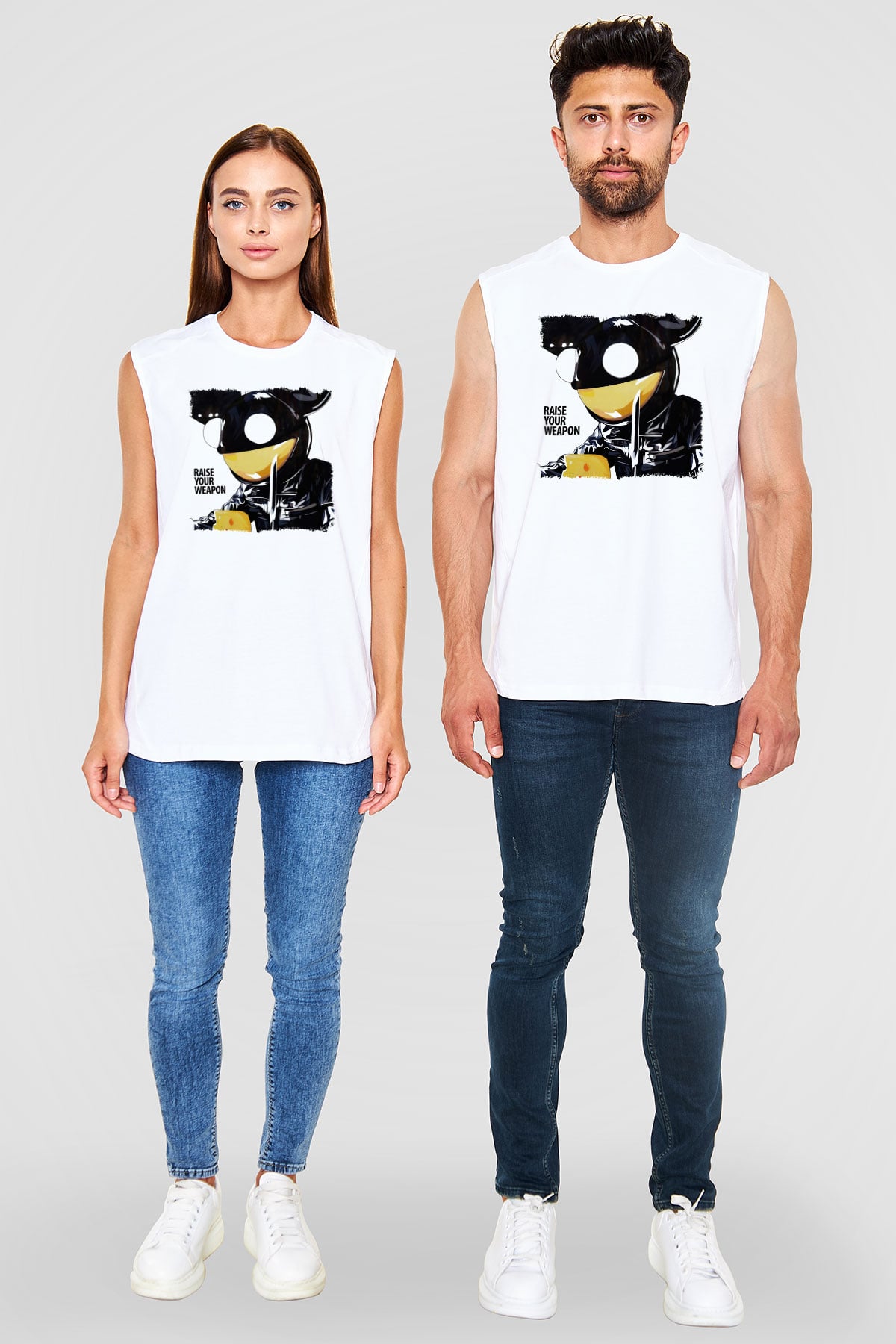 Deadmau5 Beyaz Unisex Kolsuz Tişört