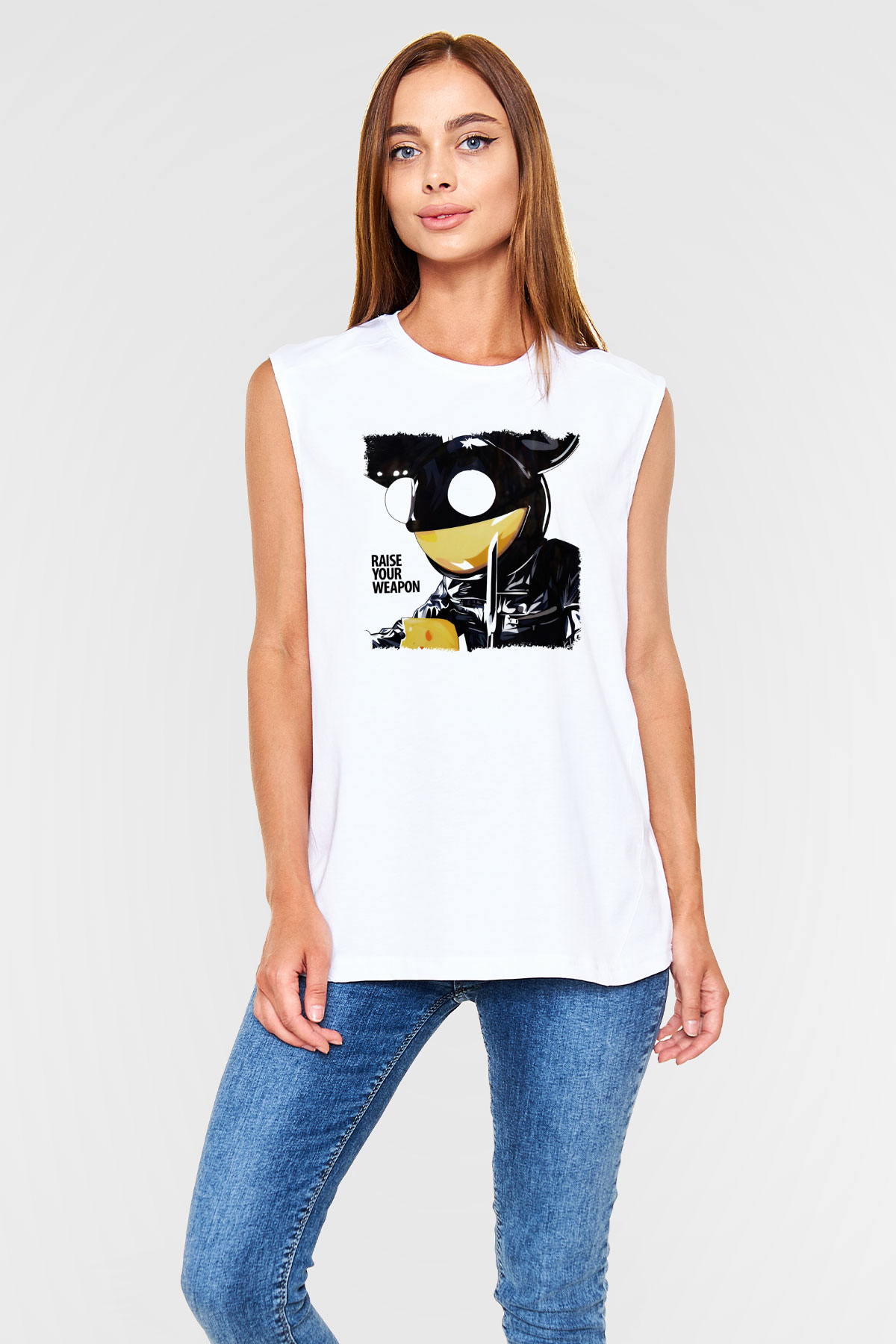 Deadmau5 Beyaz Unisex Kolsuz Tişört