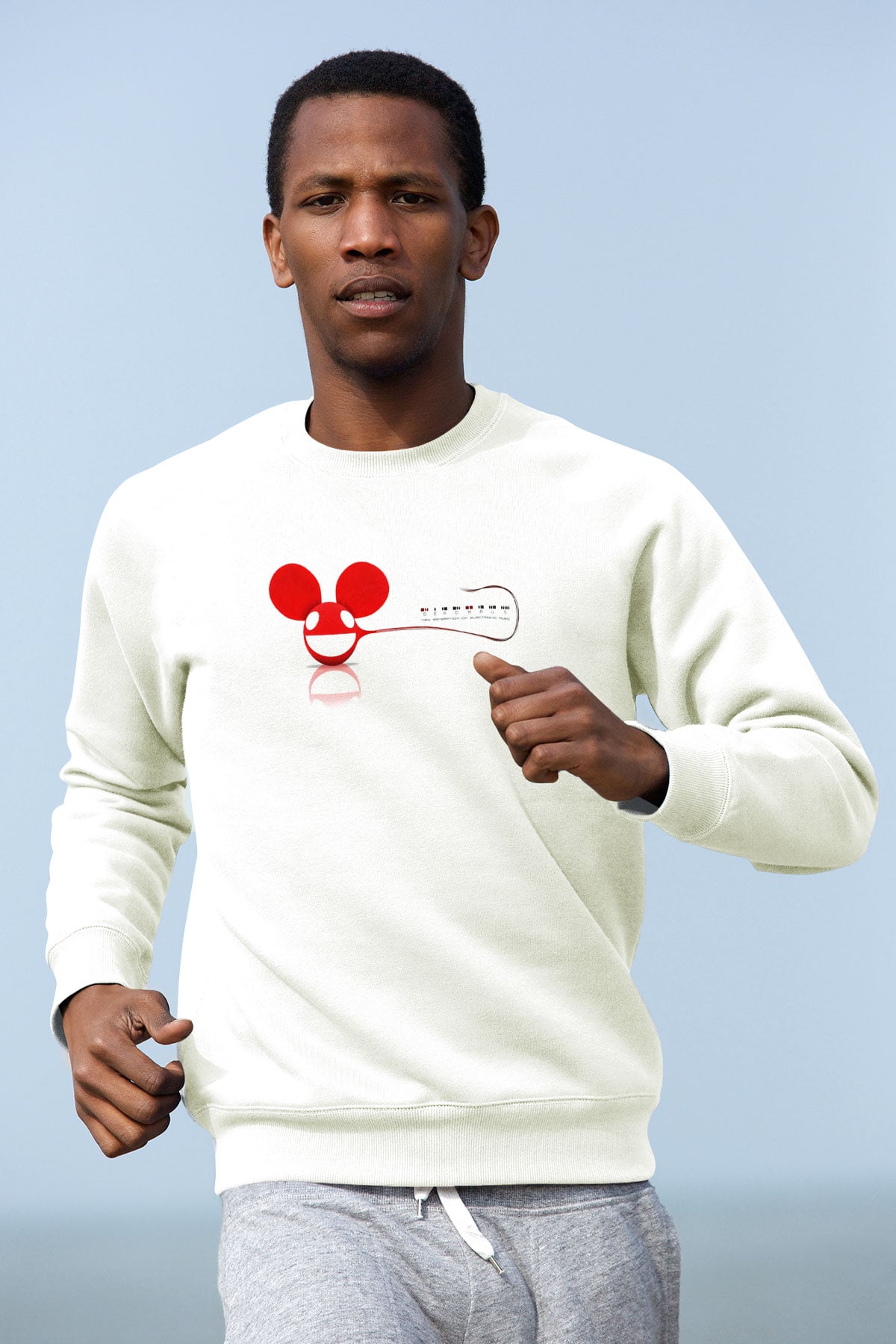 Deadmau5 Beyaz Unisex Sweatshirt
