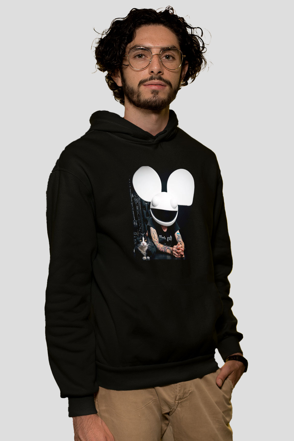 Deadmau5 Siyah Unisex Hoodie