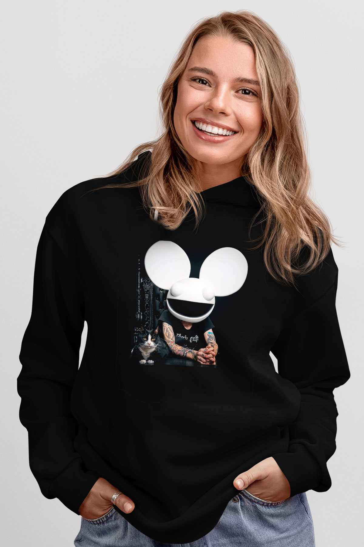 Deadmau5 Siyah Unisex Hoodie