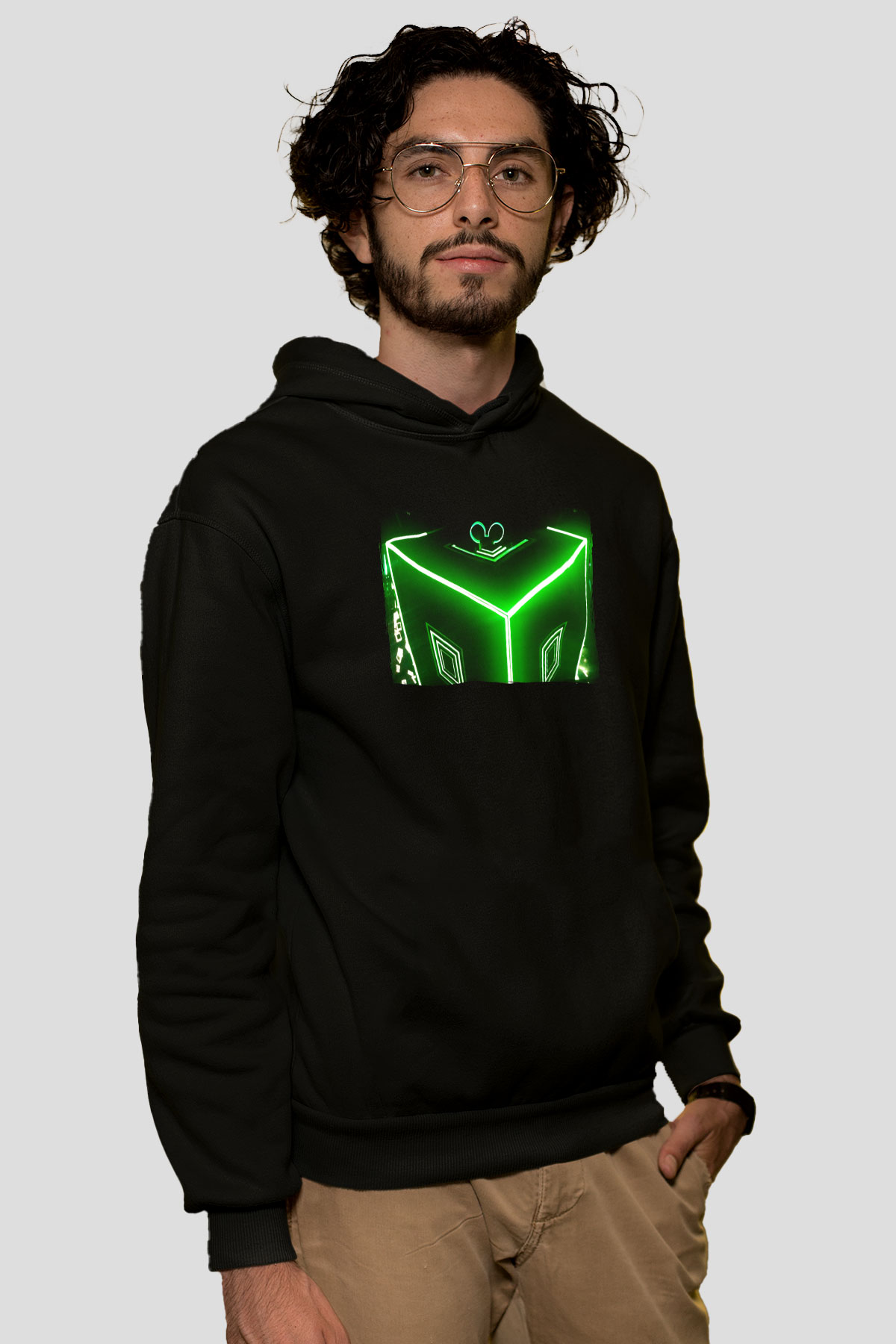 Deadmau5 Siyah Unisex Kapüşonlu Sweatshirt