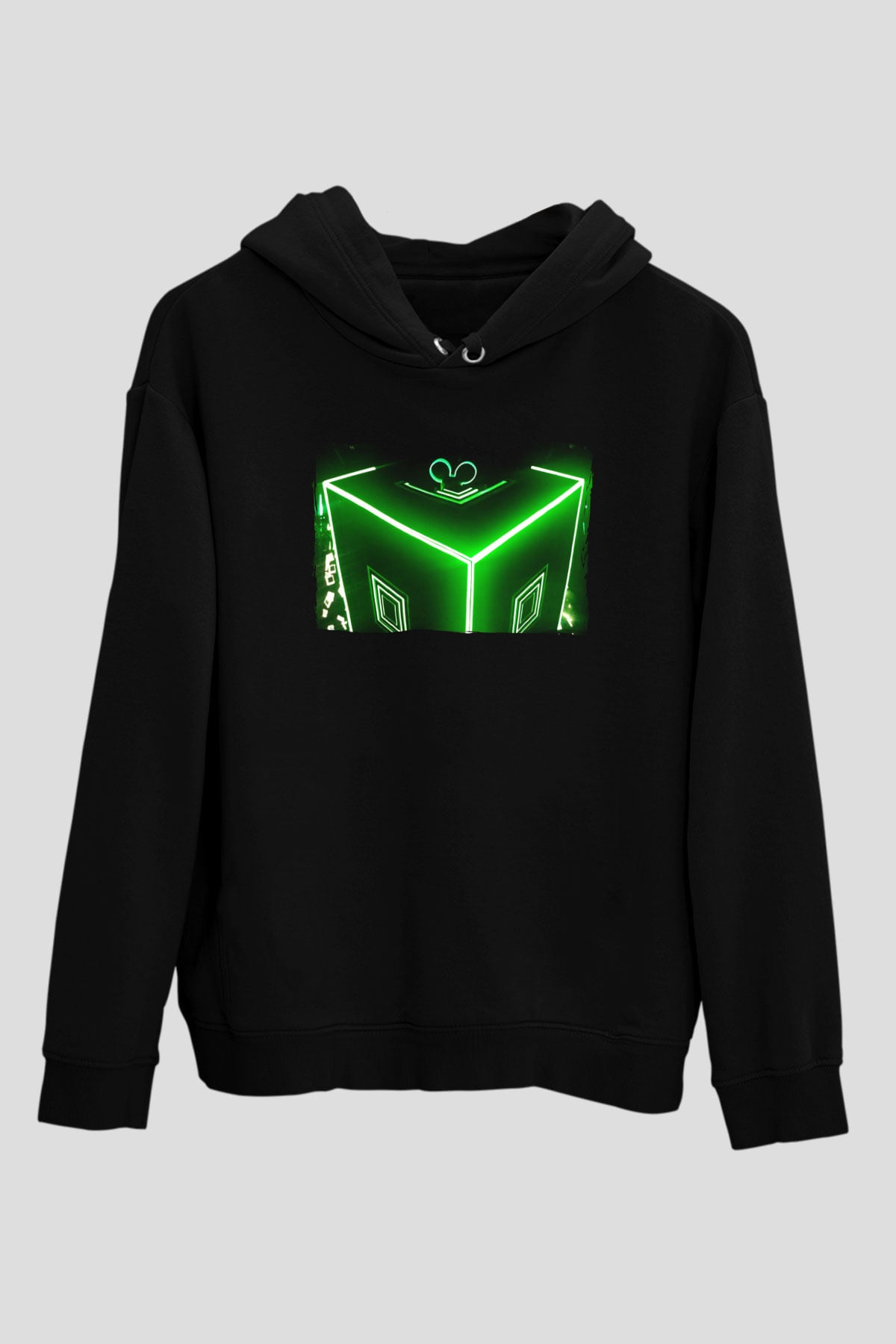 Deadmau5 Siyah Unisex Kapüşonlu Sweatshirt