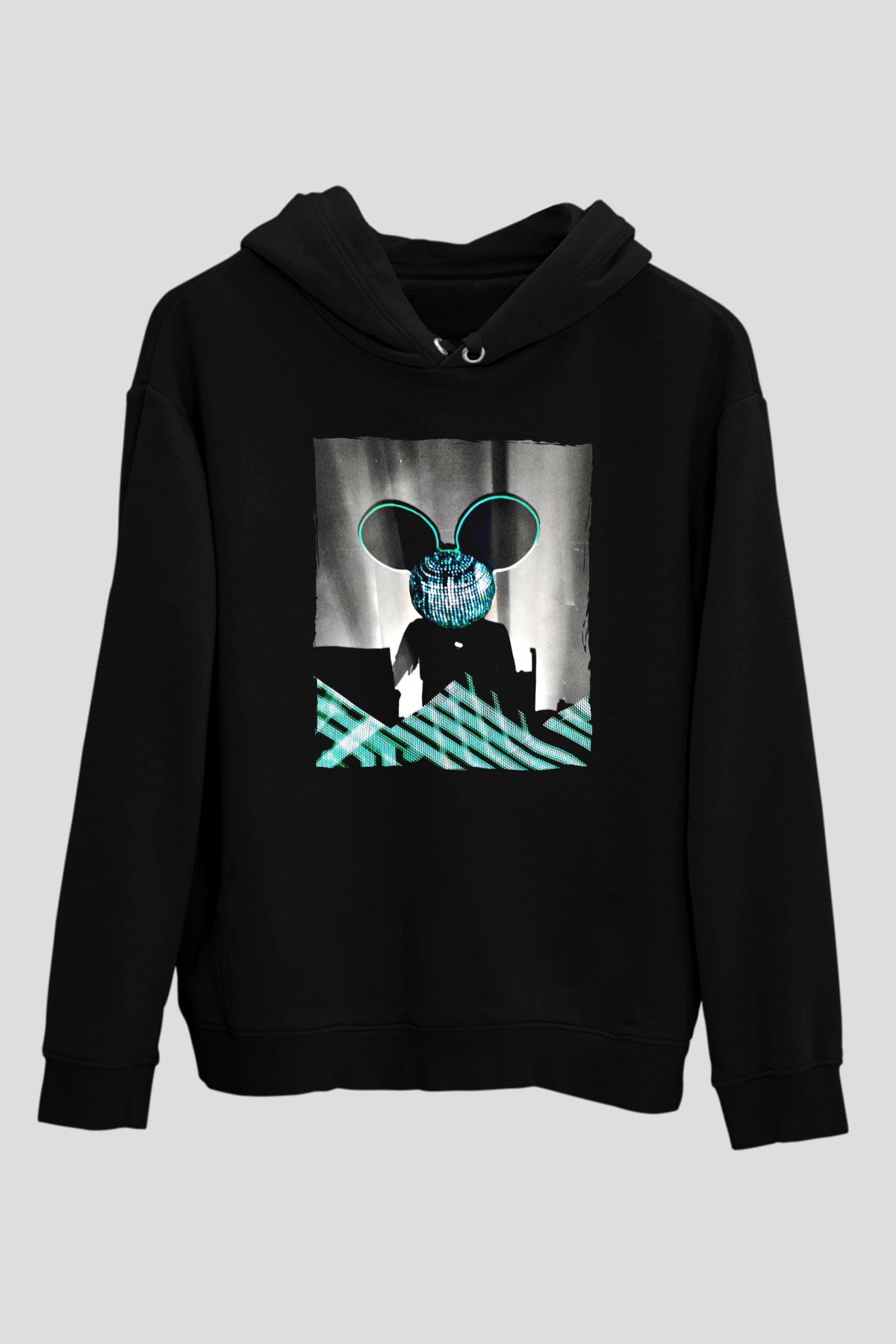 Deadmau5 Siyah Unisex Kapüşonlu Sweatshirt