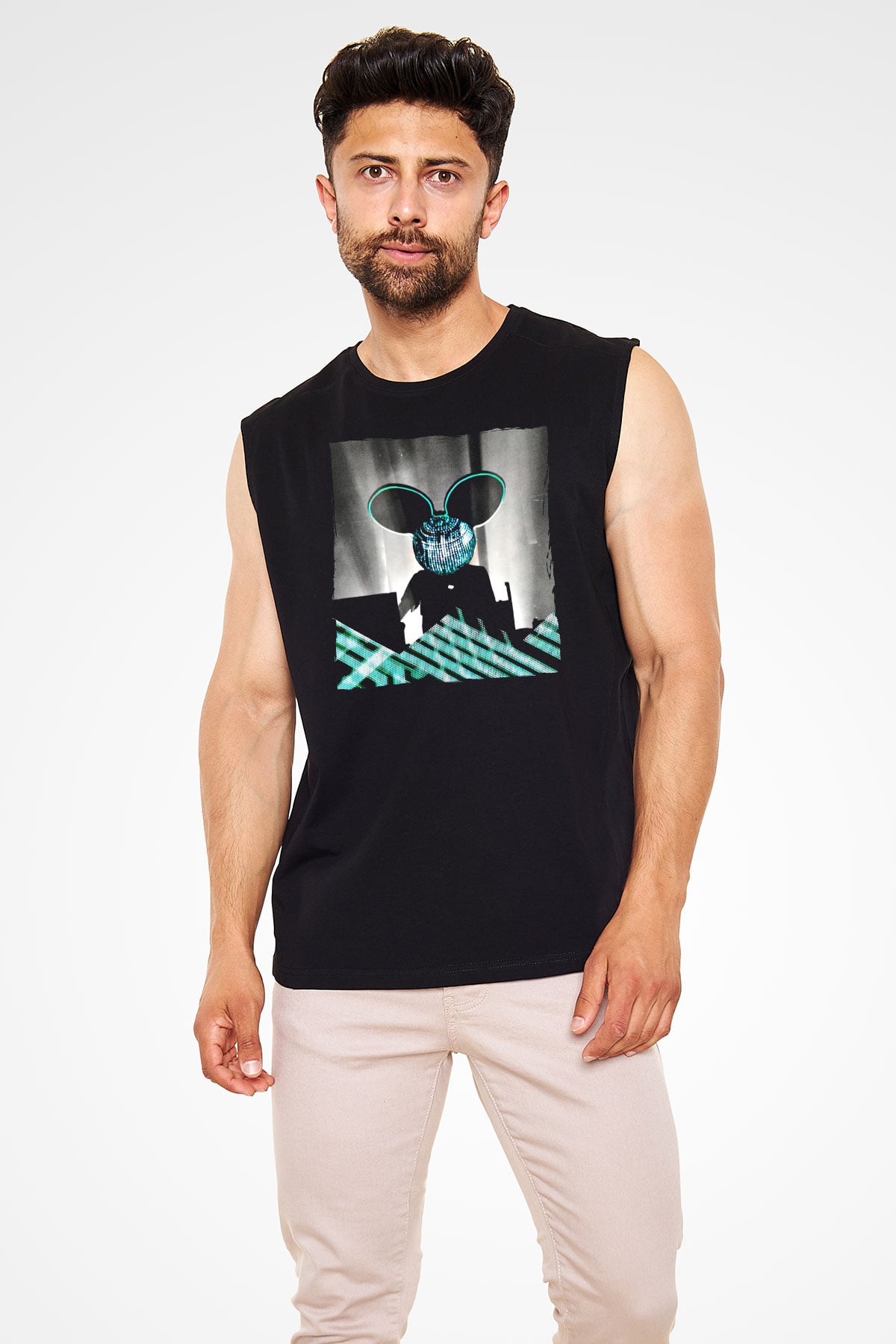 Deadmau5 Siyah Unisex Kolsuz Tişört
