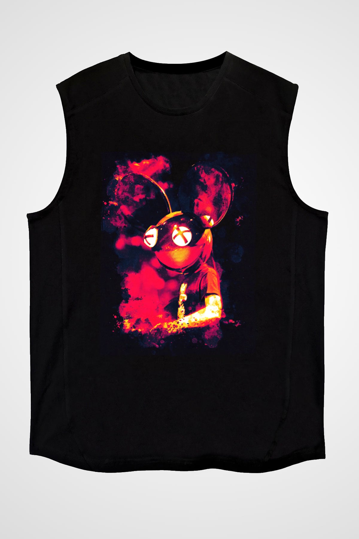 Deadmau5 Siyah Unisex Kolsuz Tişört
