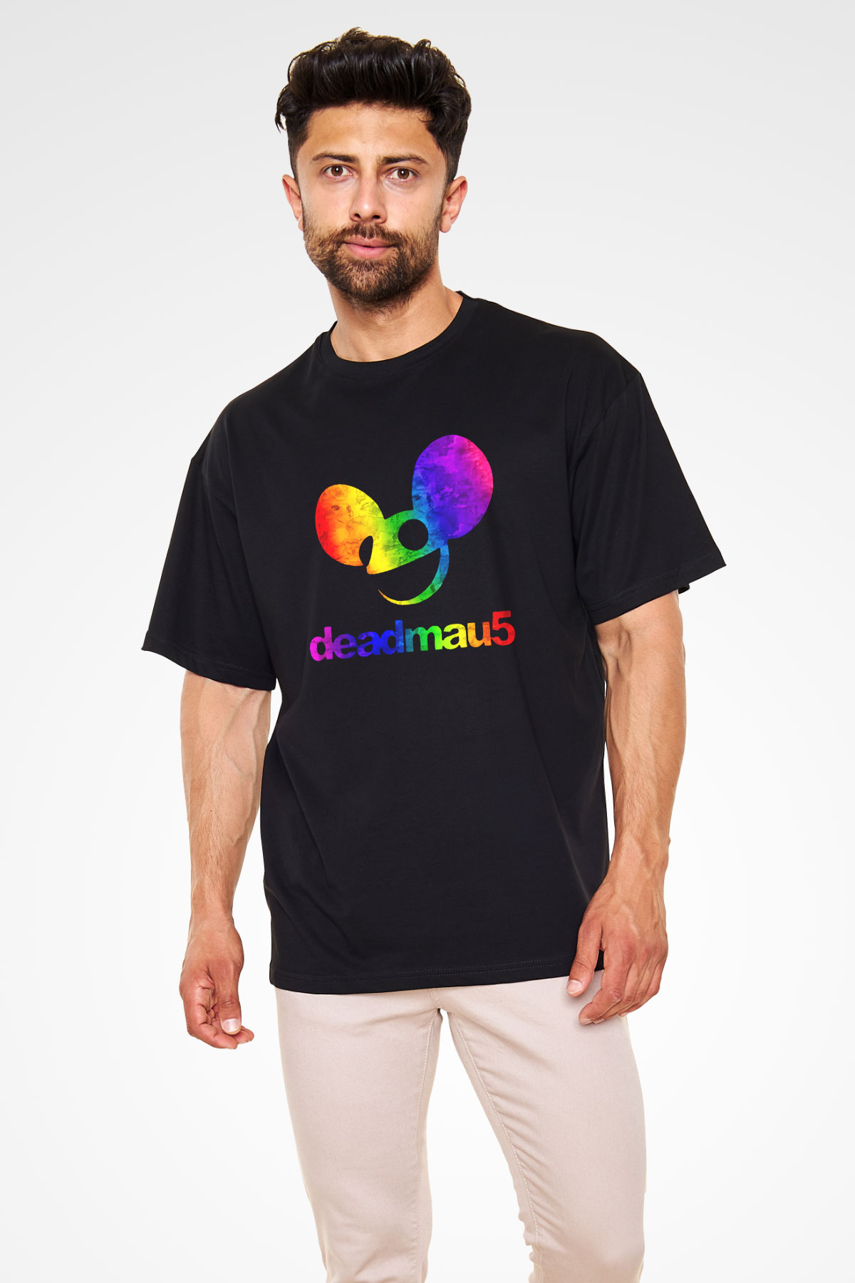 Deadmau5 Siyah Unisex Oversize Tişört T-Shirt