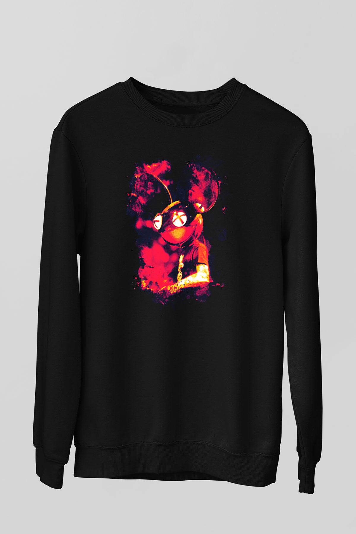 Deadmau5 Siyah Unisex Sweatshirt