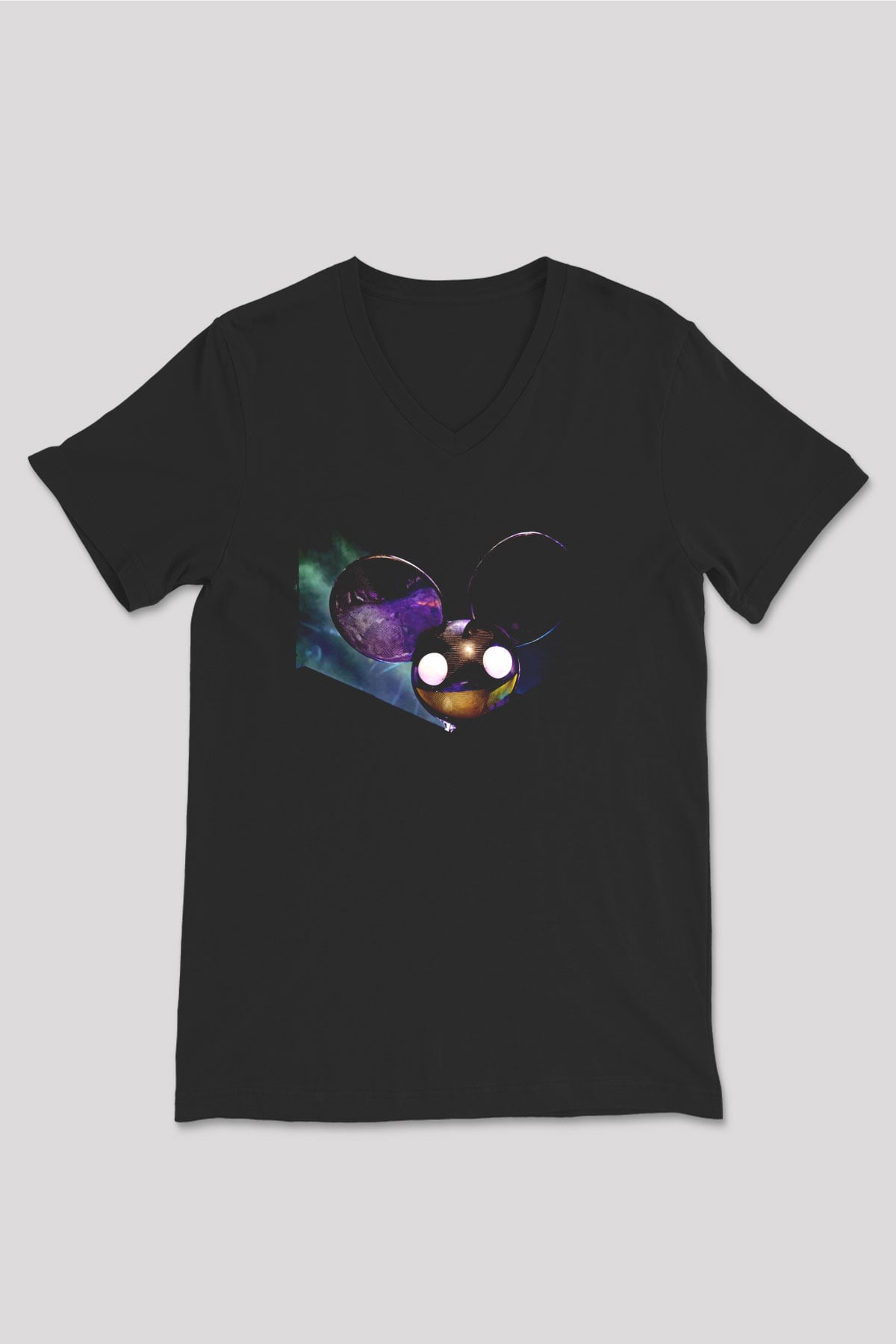 Deadmau5 Siyah Unisex V Yaka Tişört