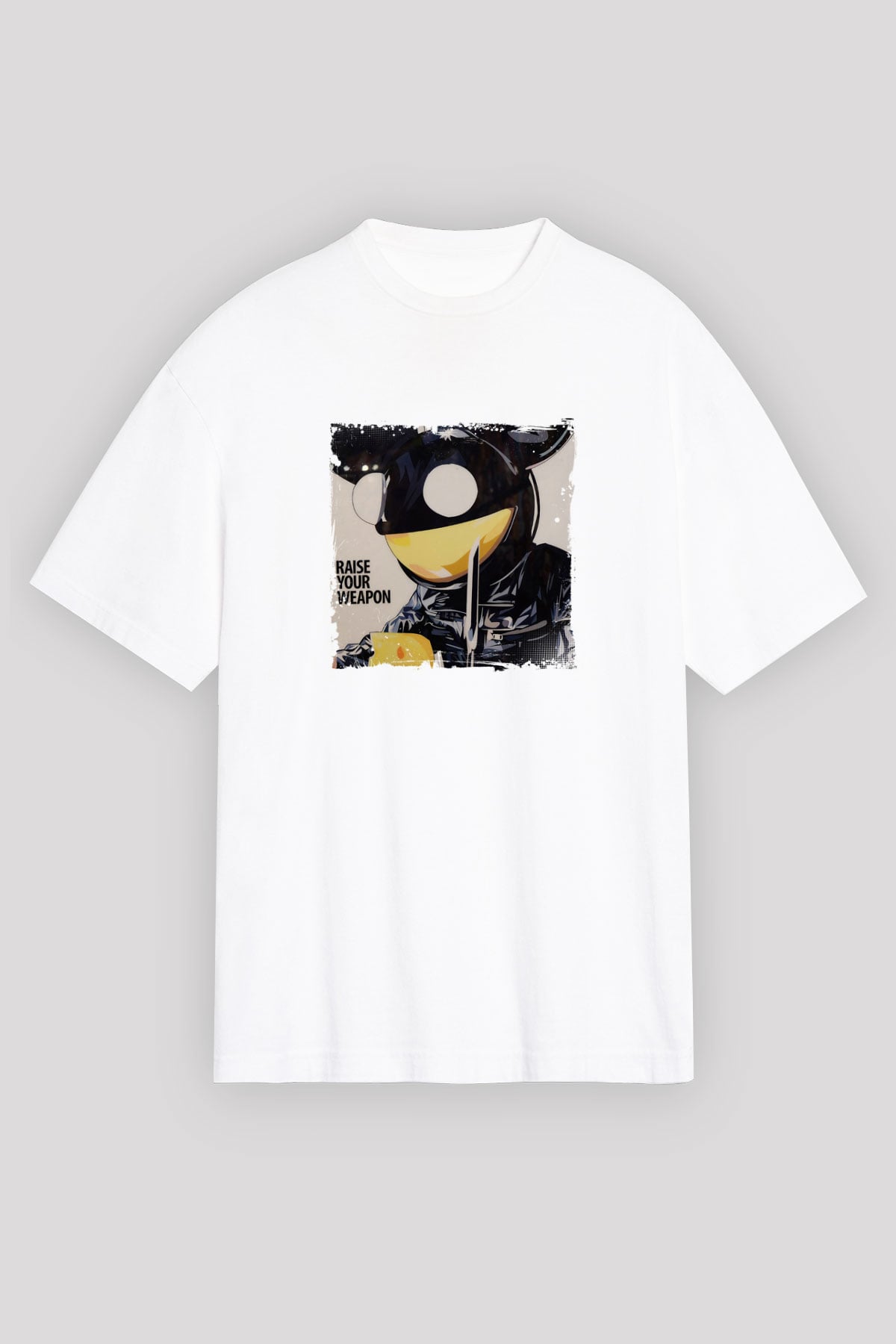 Deadmau5Baskılı Beyaz Tişört