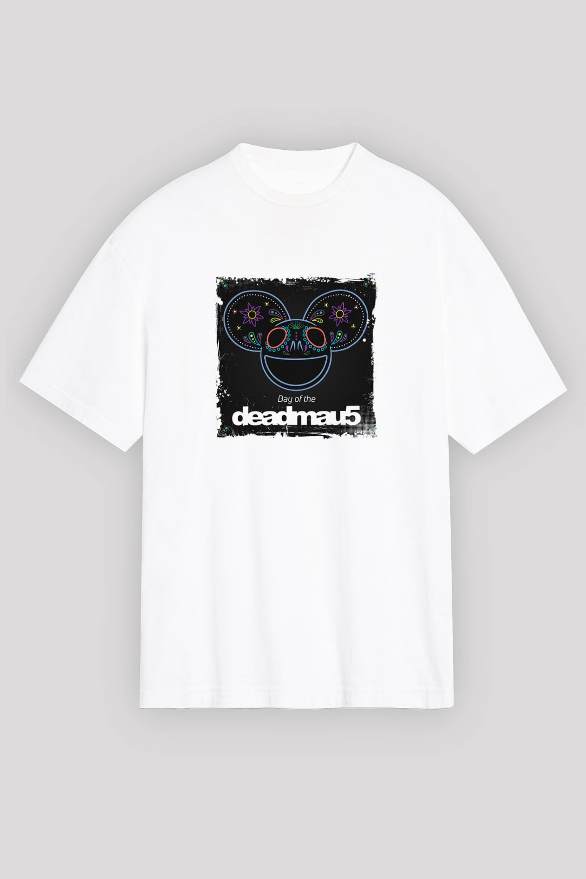 Deadmau5Baskılı Beyaz Tişört